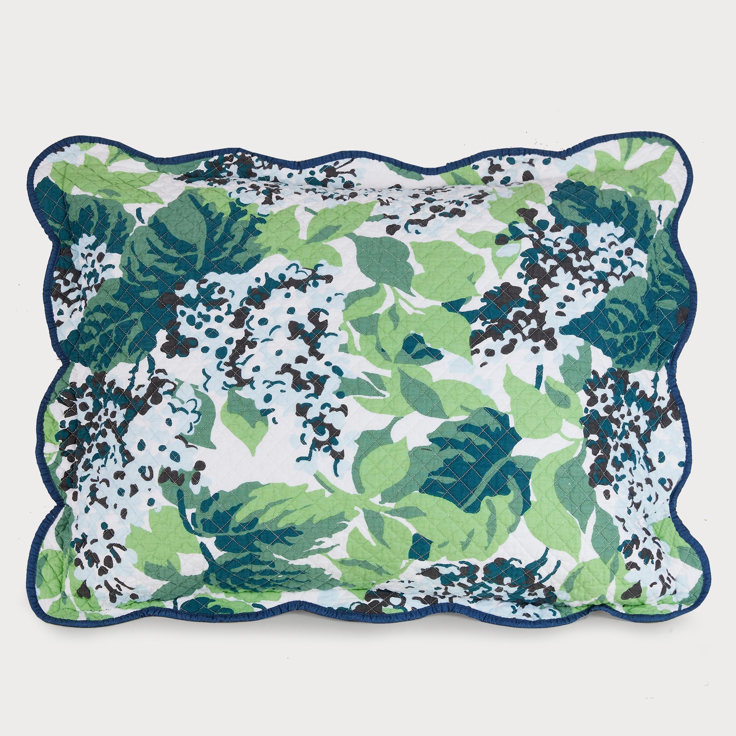 3pc King Sag Harbor Summer Quilt Set - Madcap Cottage for Makers Collective: Cotton Bedding, Botanical Pattern, Includes Shams