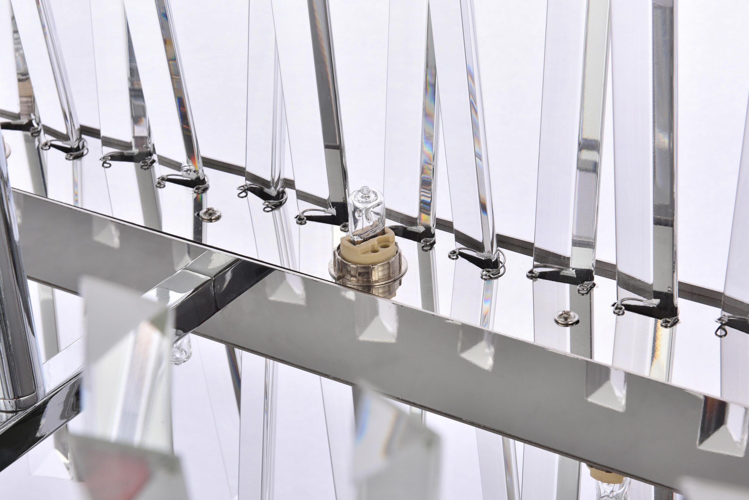 Elegant Decor Home Furnishing 24 -Light Chrome Modern/contemporary Crystal For Use in Bedrooms, Dining Rooms, Foyers, Kitchens, Living Rooms Chandelier