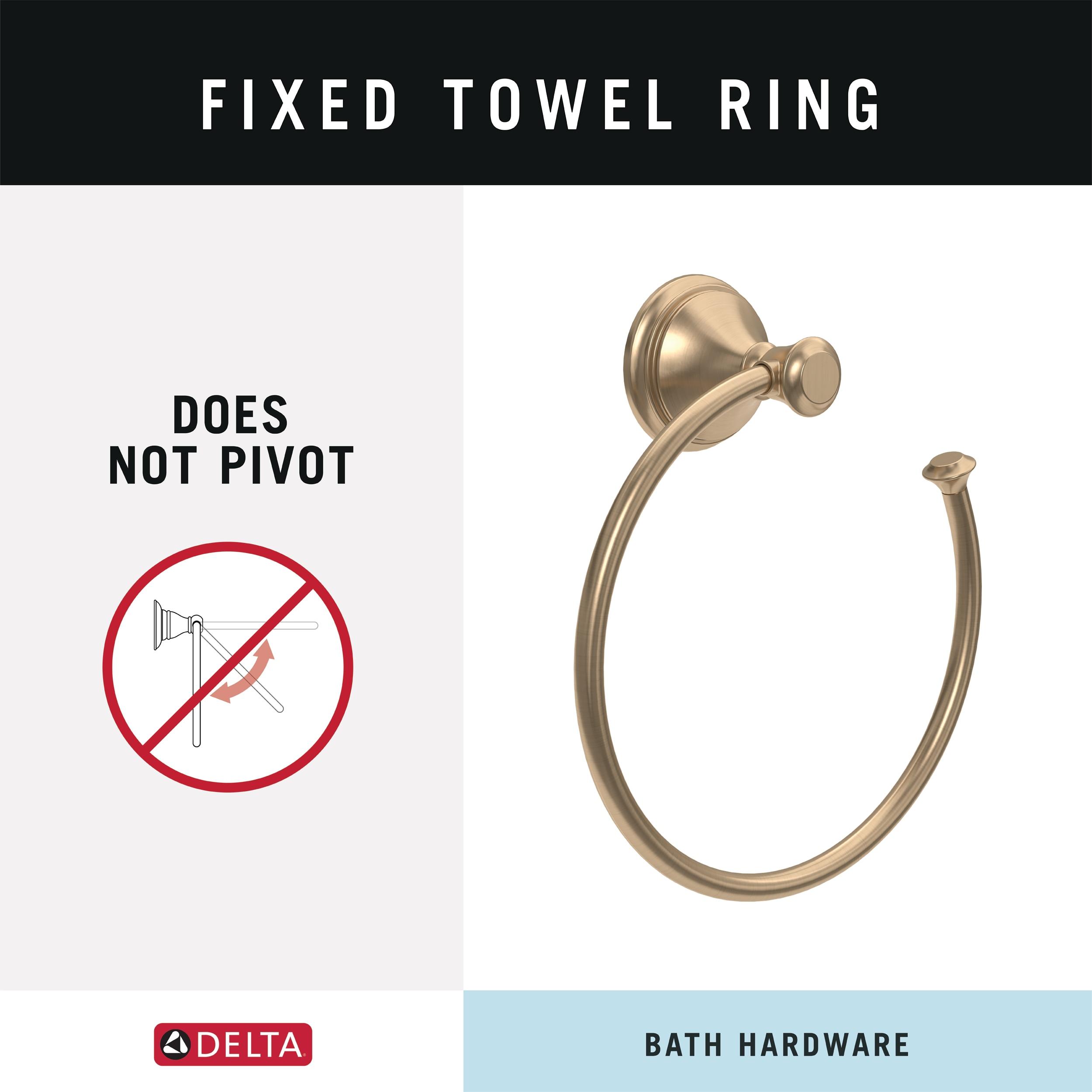Cassidy Wall Mount Round Open Towel Ring Bath Hardware Accessory in Venetian Bronze