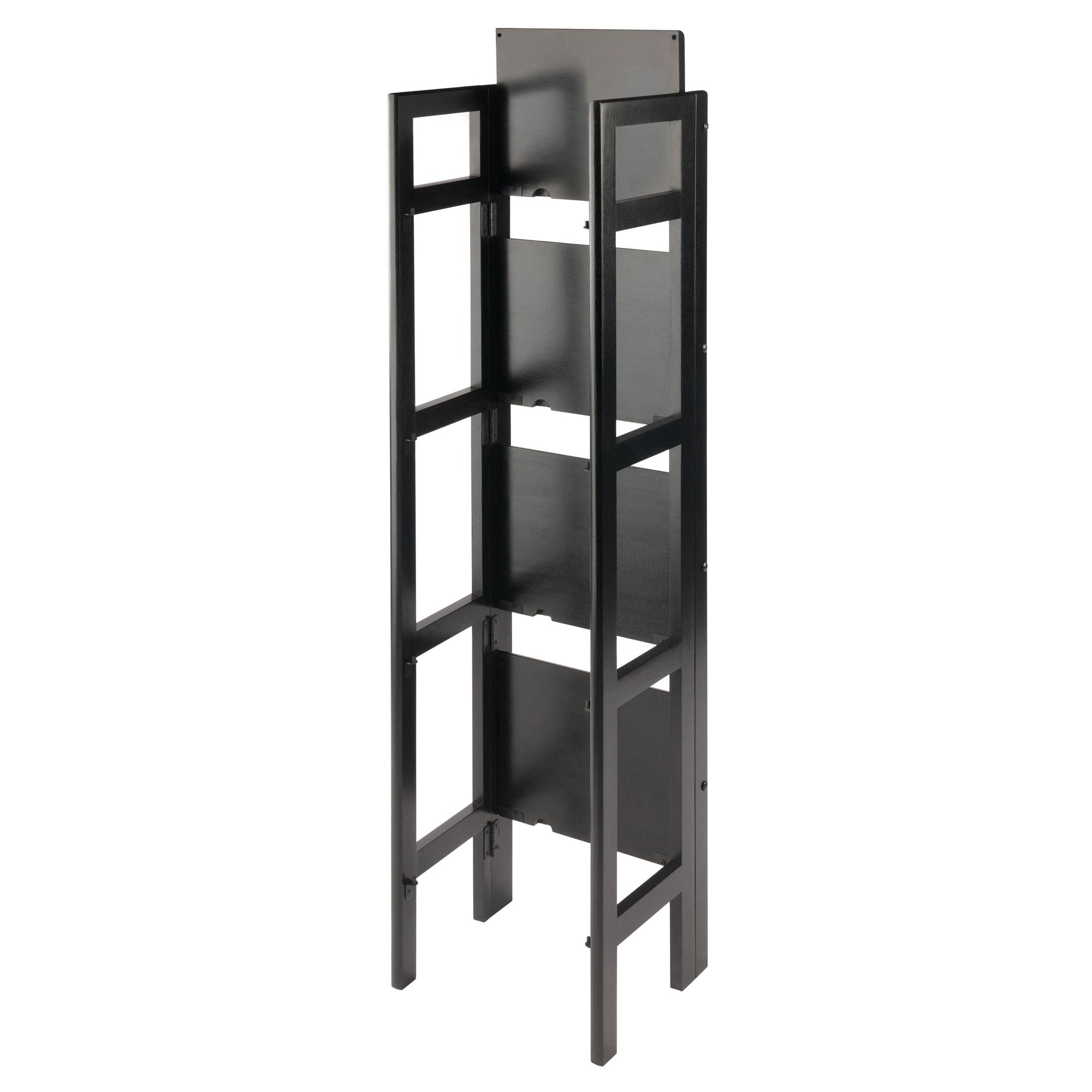 Winsome 51.34" Terry Folding Bookshelf Black