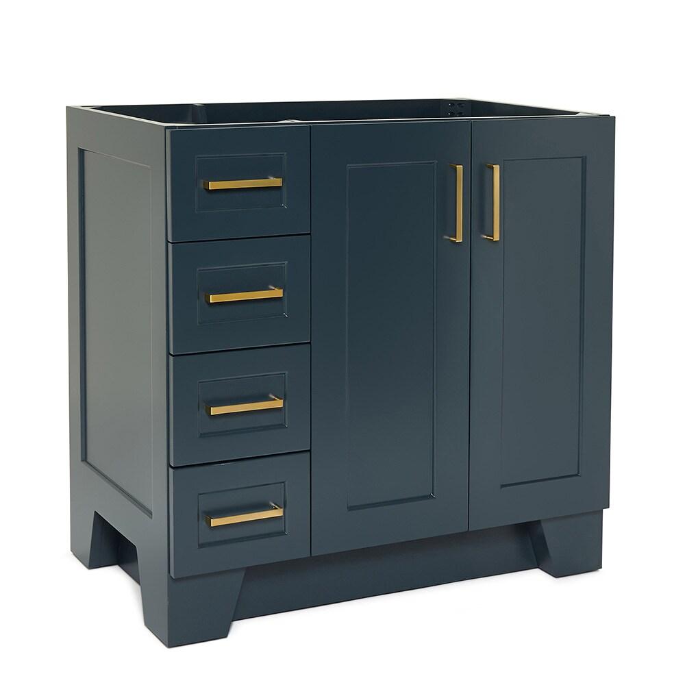 Sawyer 36'' Solid Wood Single Bathroom Vanity Base Only, Right Offset Base Cabinet without Top