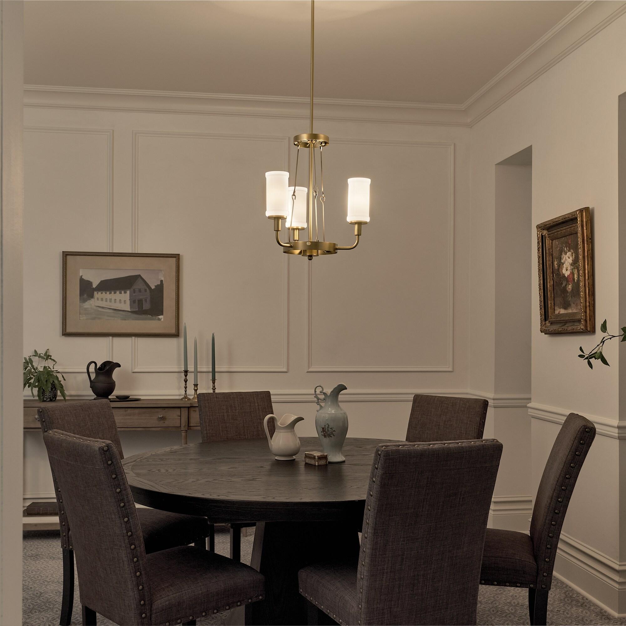 Kichler Lighting Vetivene 3 - Light Chandelier in  Natural Brass