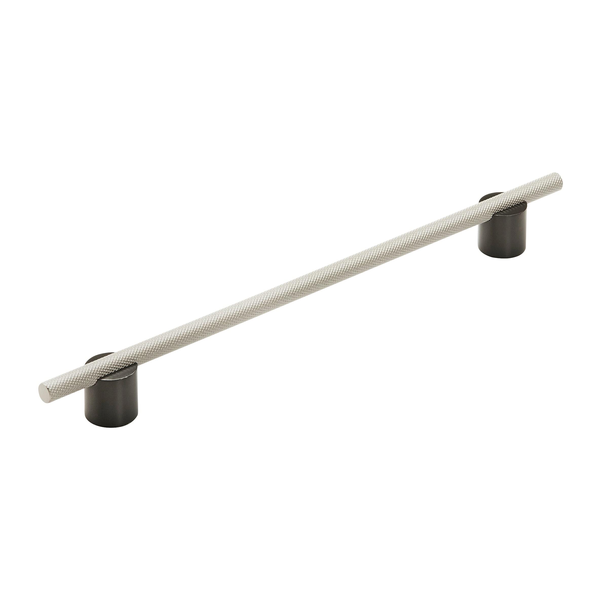 Matte Black and Silver Aluminum Modern Cabinet Bar Pull