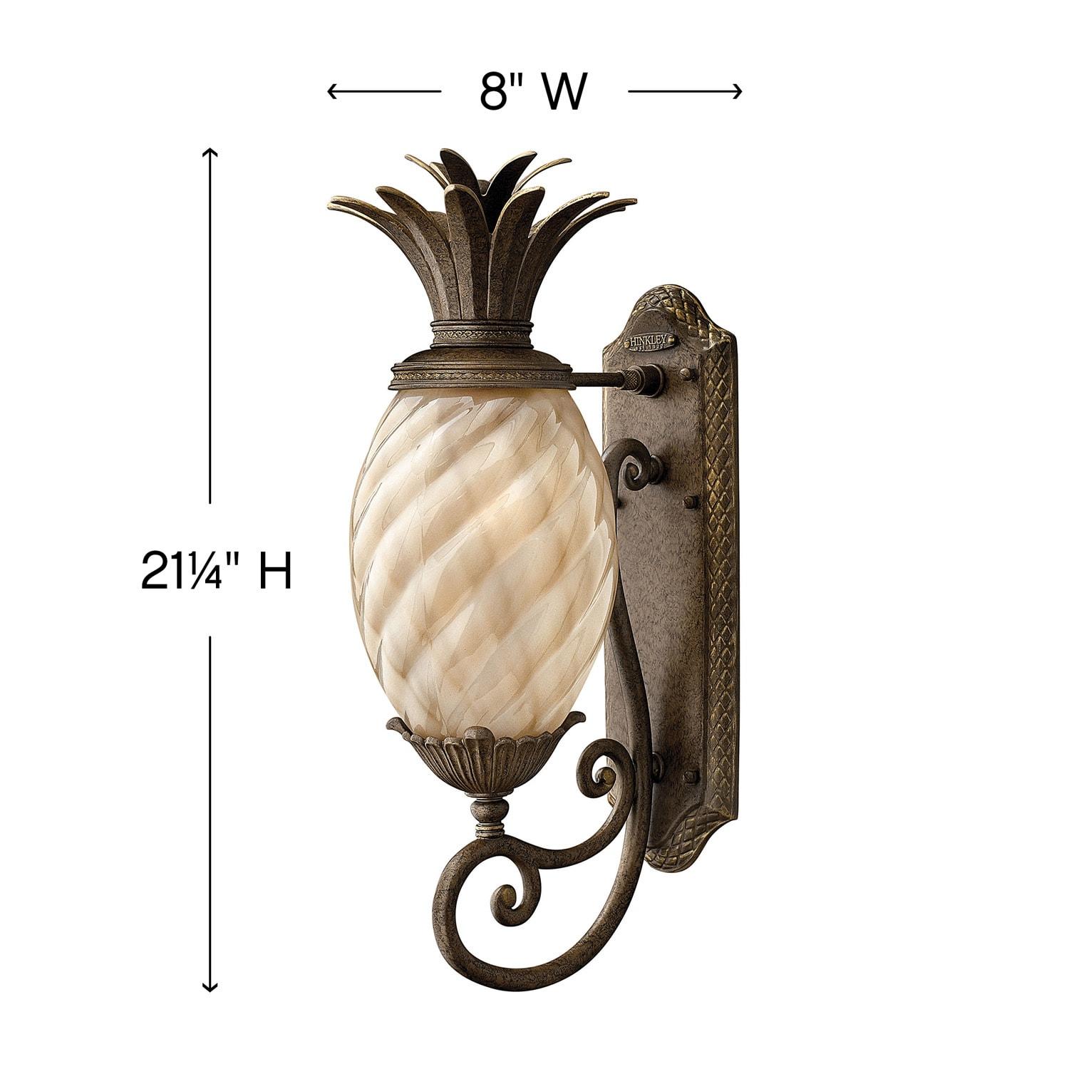 Plantation Bronze 1 - Bulb Outdoor Wall Lantern