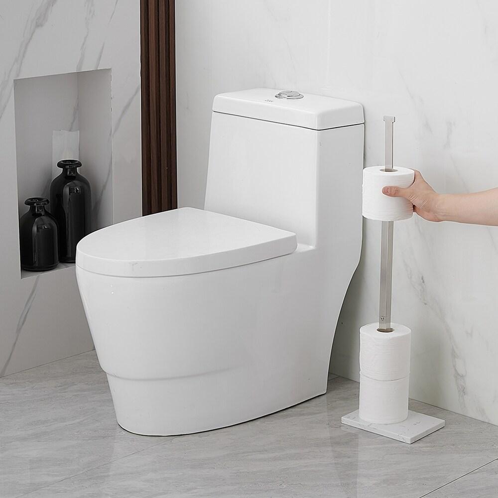 Free Standing Toilet Paper Holder with Weighted Base