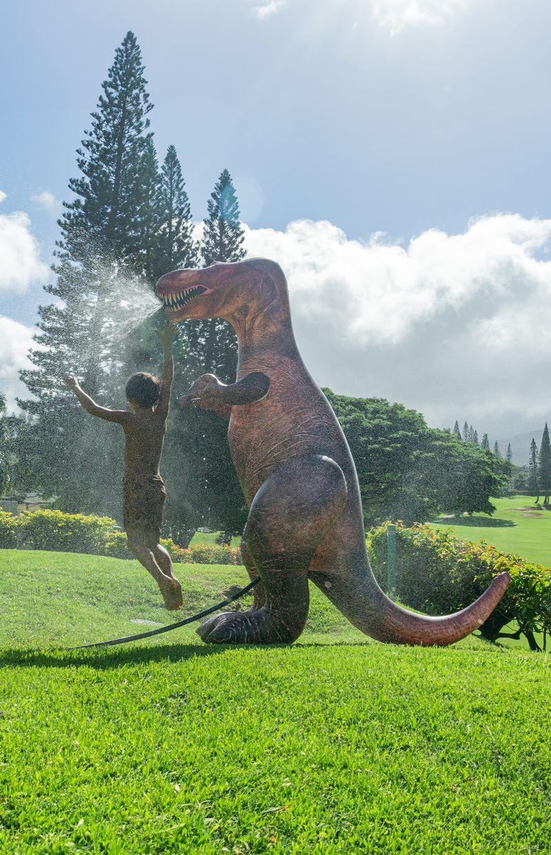 PoolCandy Giant T-Rex Sprinkler, Over 6 Feet Tall, PVC