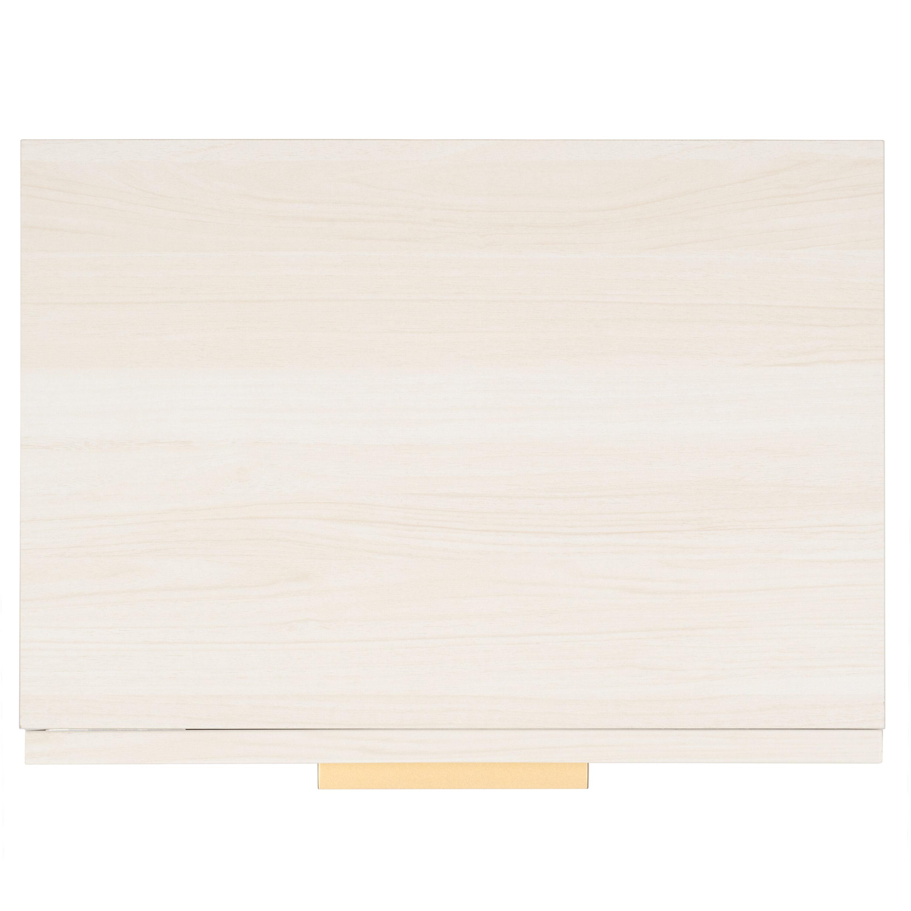 Axelle 1 Drawer Nightstand - Bleached White/Gold - Safavieh