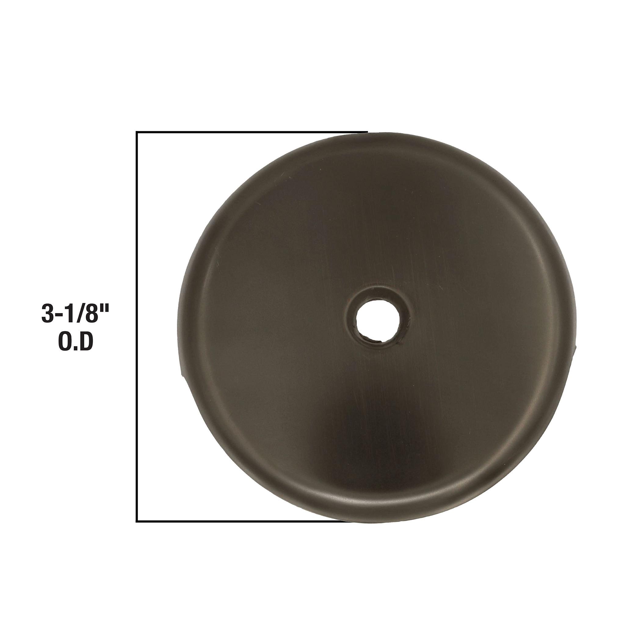 Danco Single Hole Tub Drain Overflow Plate | One Hole | Screw Included | Oil Rubbed Bronze (89473), Chrome