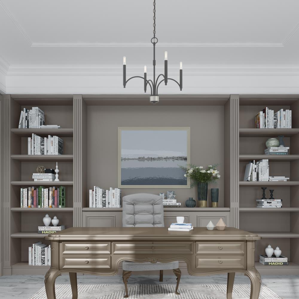 Livex Lighting Wisteria 4 - Light Chandelier in  Scandinavian Gray