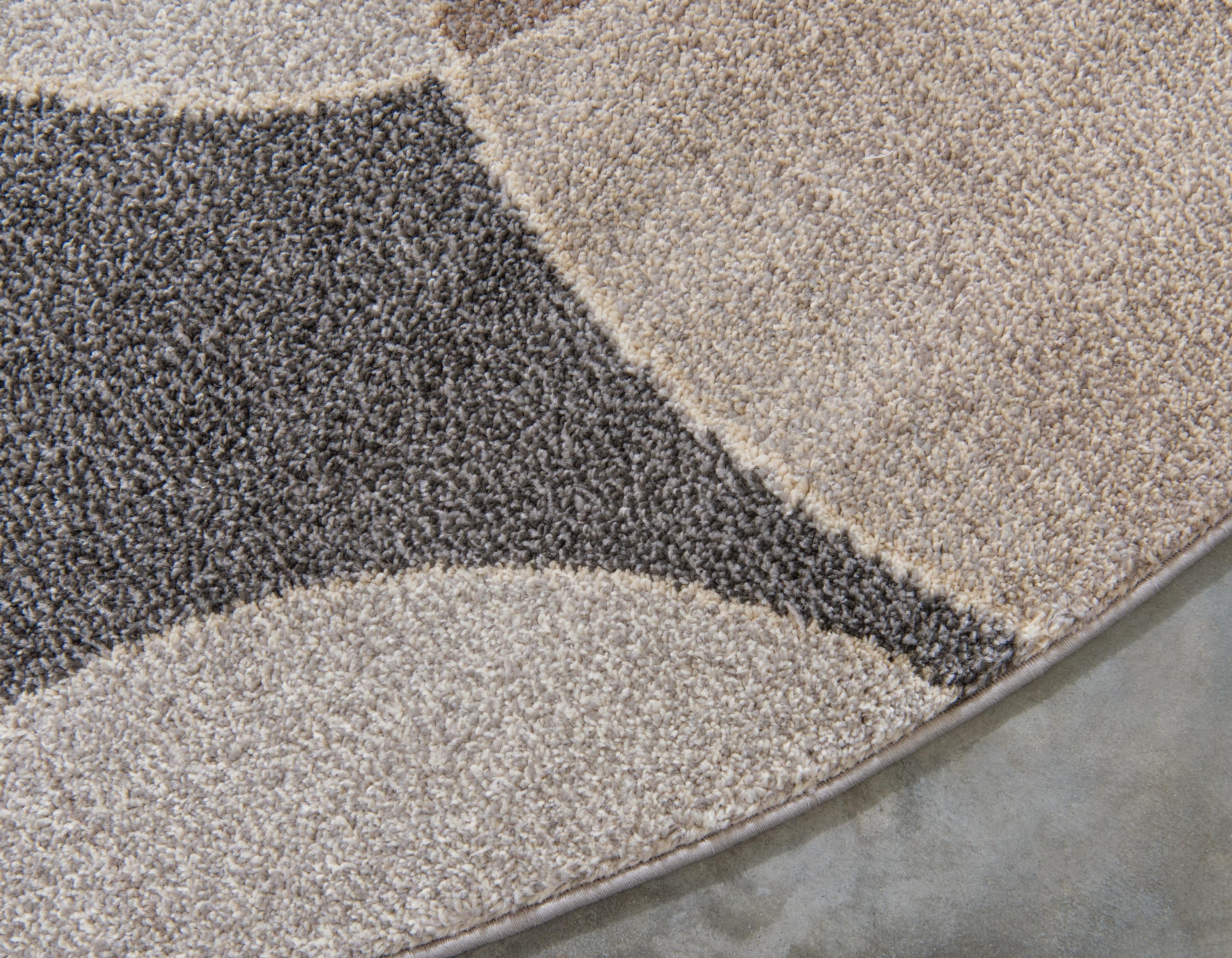 Unique Loom 8' 0 x 8' 0 Round Gray Chromatic Seaside Area Rug