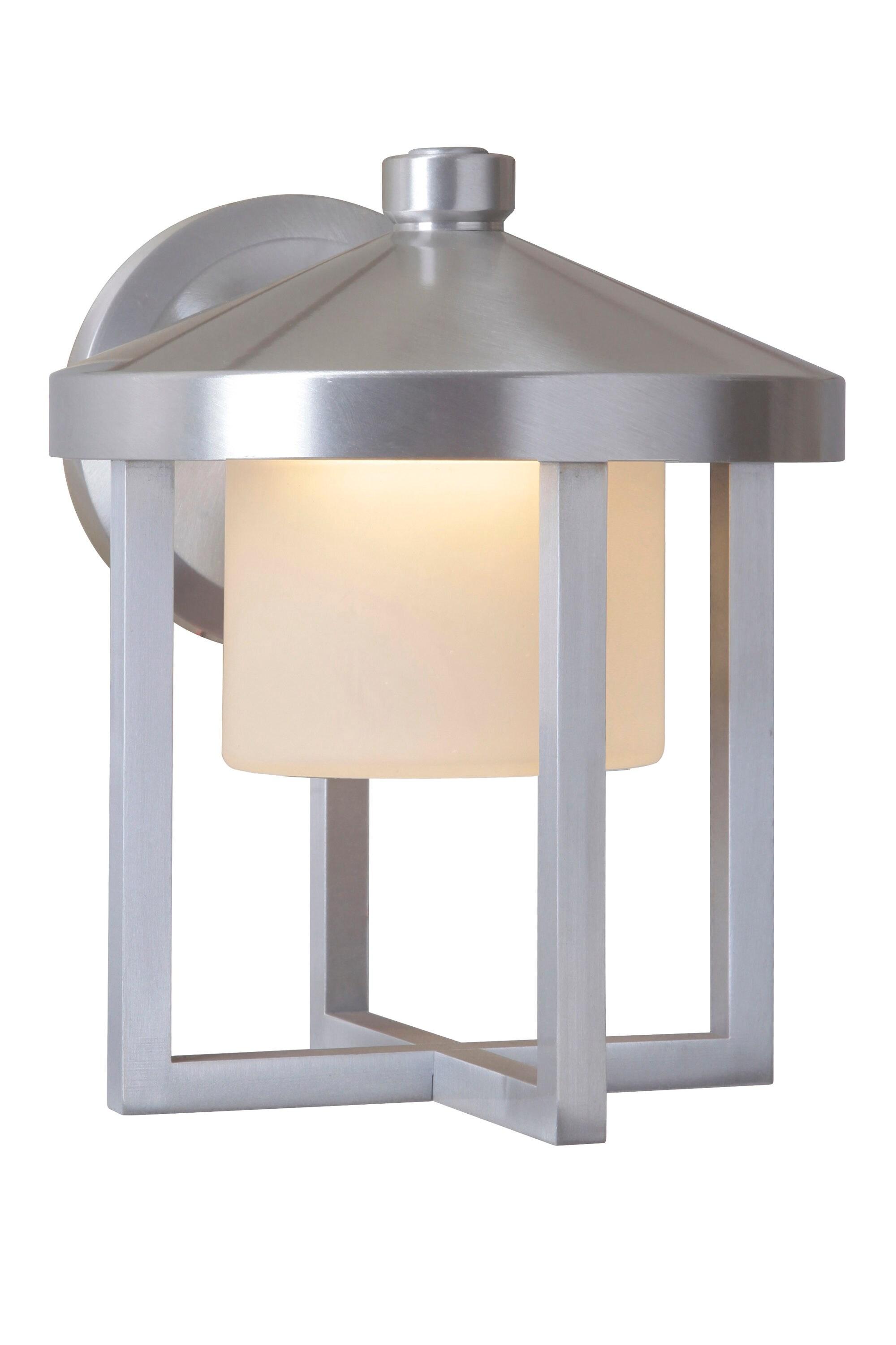 Satin Aluminum 8.75" Dimmable Outdoor LED Wall Lantern