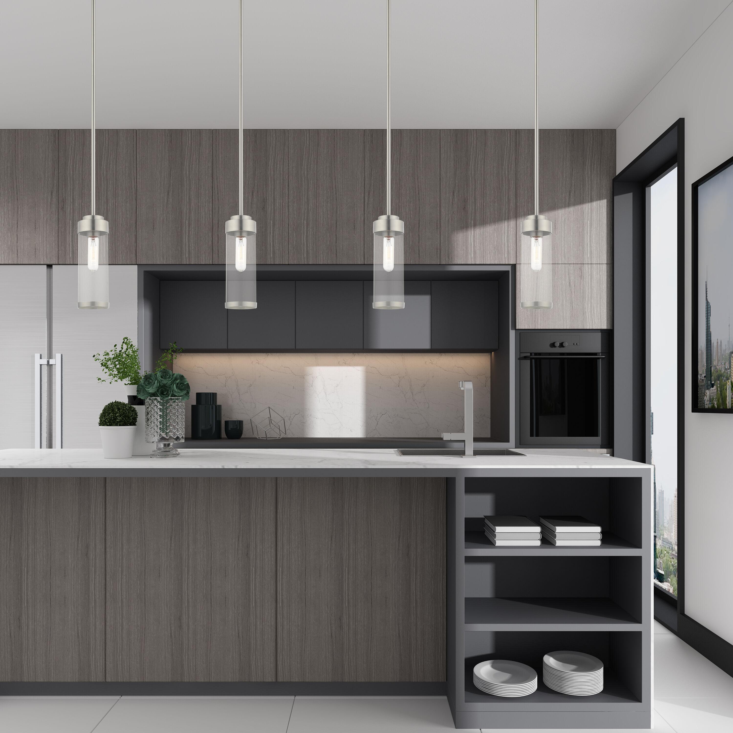 Livex Lighting Hillcrest 1 - Light Pendant in  Brushed Nickel
