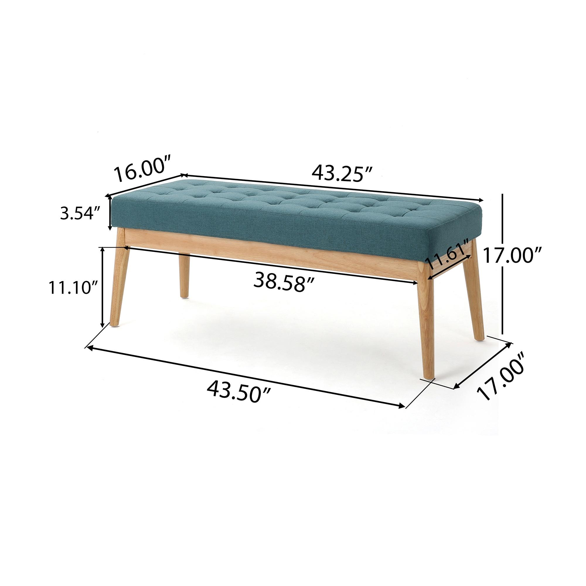George Oliver Babbs Fabric Upholstered Bench