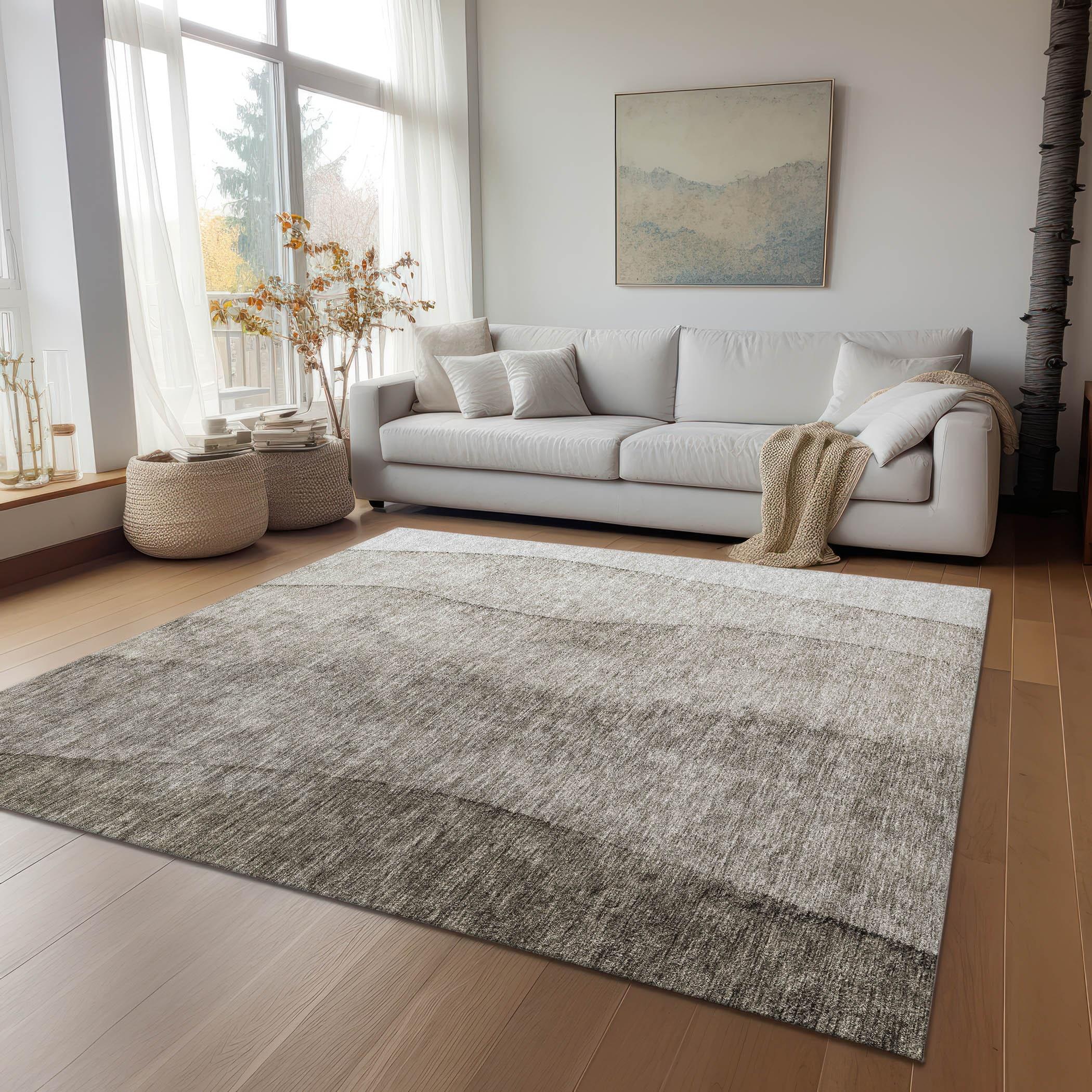 Addison Rugs Chantille ACN690 Taupe 10' x 14' Indoor Outdoor Area Rug, Easy Clean, Machine Washable, Non Shedding, Bedroom, Entry, Living Room, Dining Room, Kitchen, Patio Rug