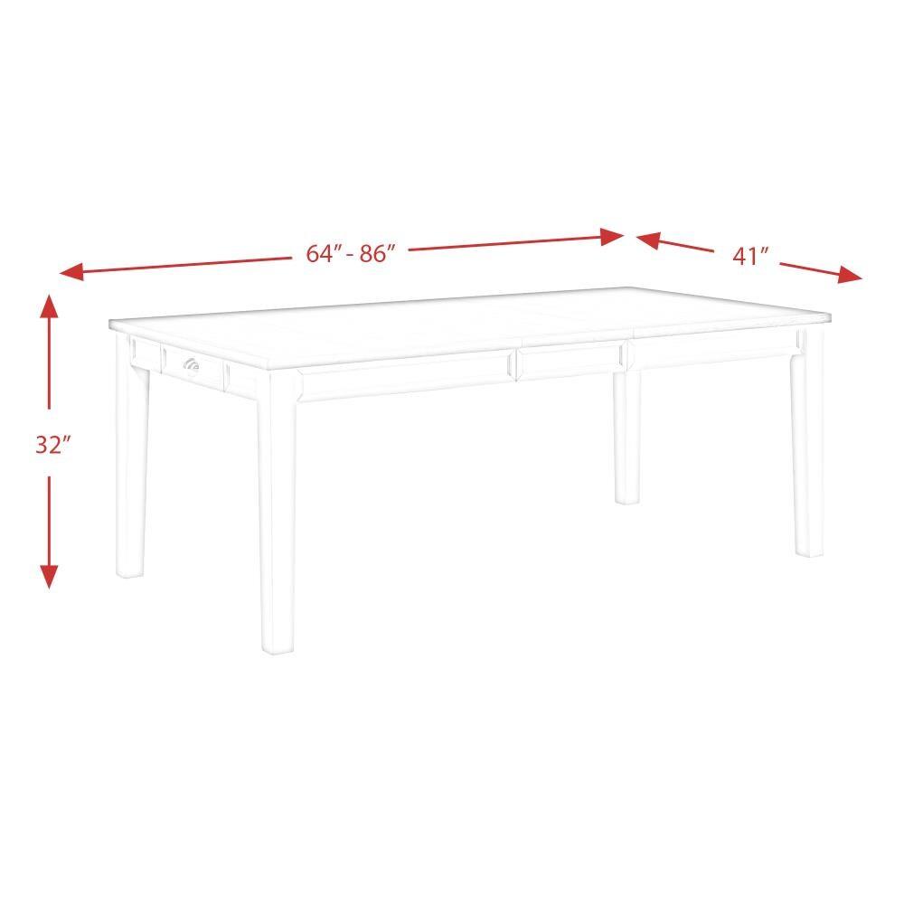Jamison Two-Tone Extendable Dining Table with Storage White - Picket House Furnishings: Modern Rectangular Kitchen Table, Seats 4-6