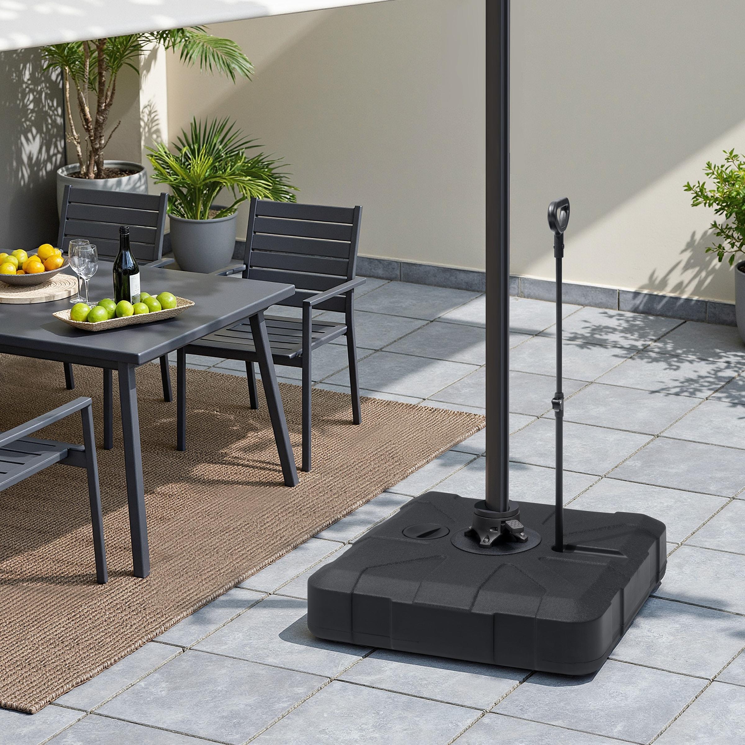 VredHom Plastic Free Standing Umbrella Base with Wheels