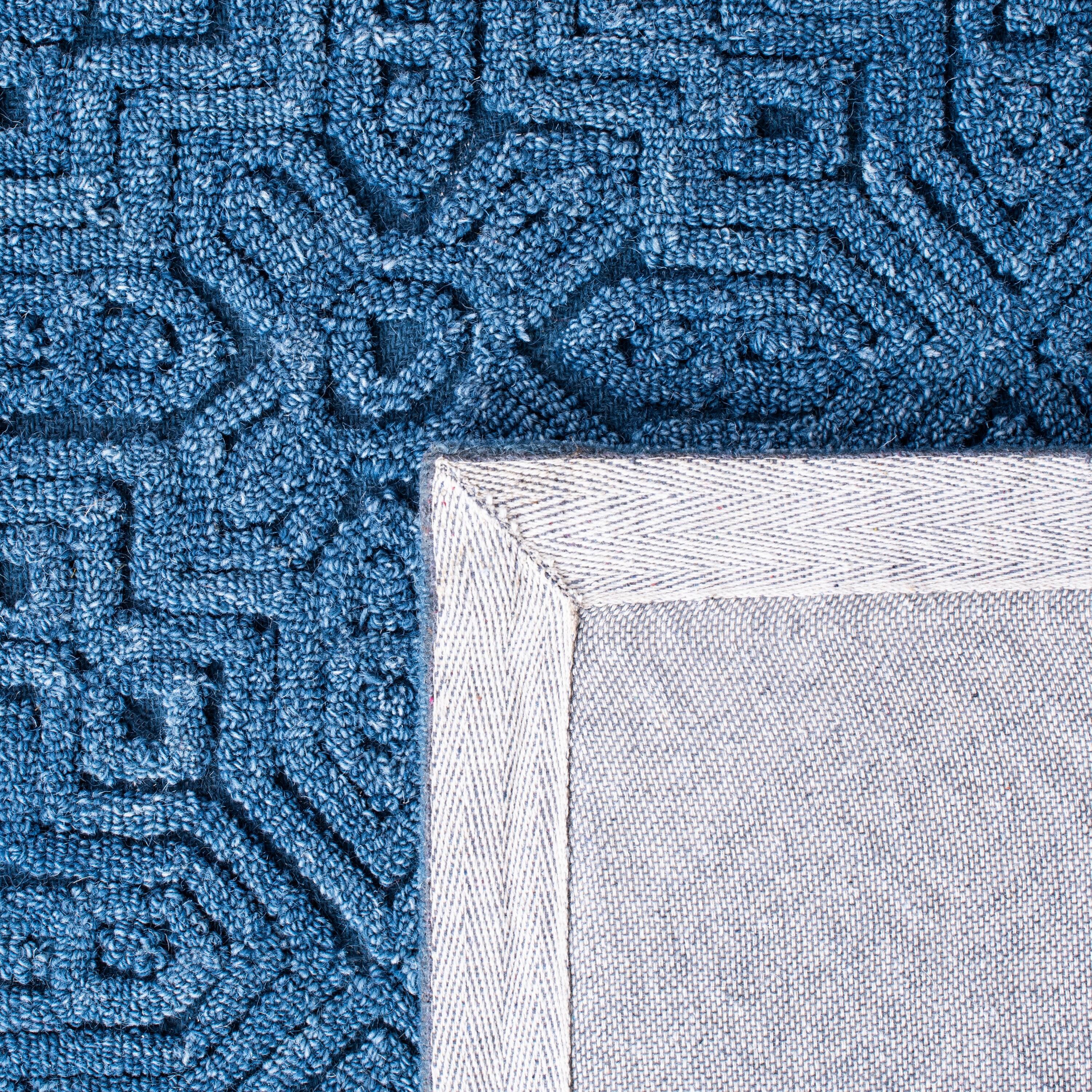 Textural TXT101 Hand Tufted Area Rug - Dark Blue - 4'x6' - Safavieh.