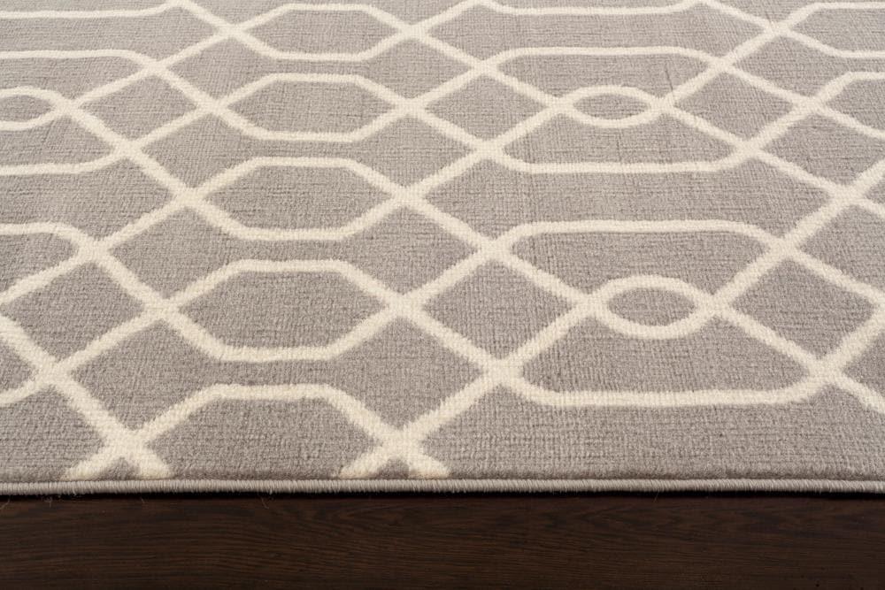 World Rug Gallery  Modern Trellis Pattern Area Rug Brown 5' x 7' 5' x 8', 6' Runner Indoor Living Room, Bedroom, Dining Room Rectangle Modern &