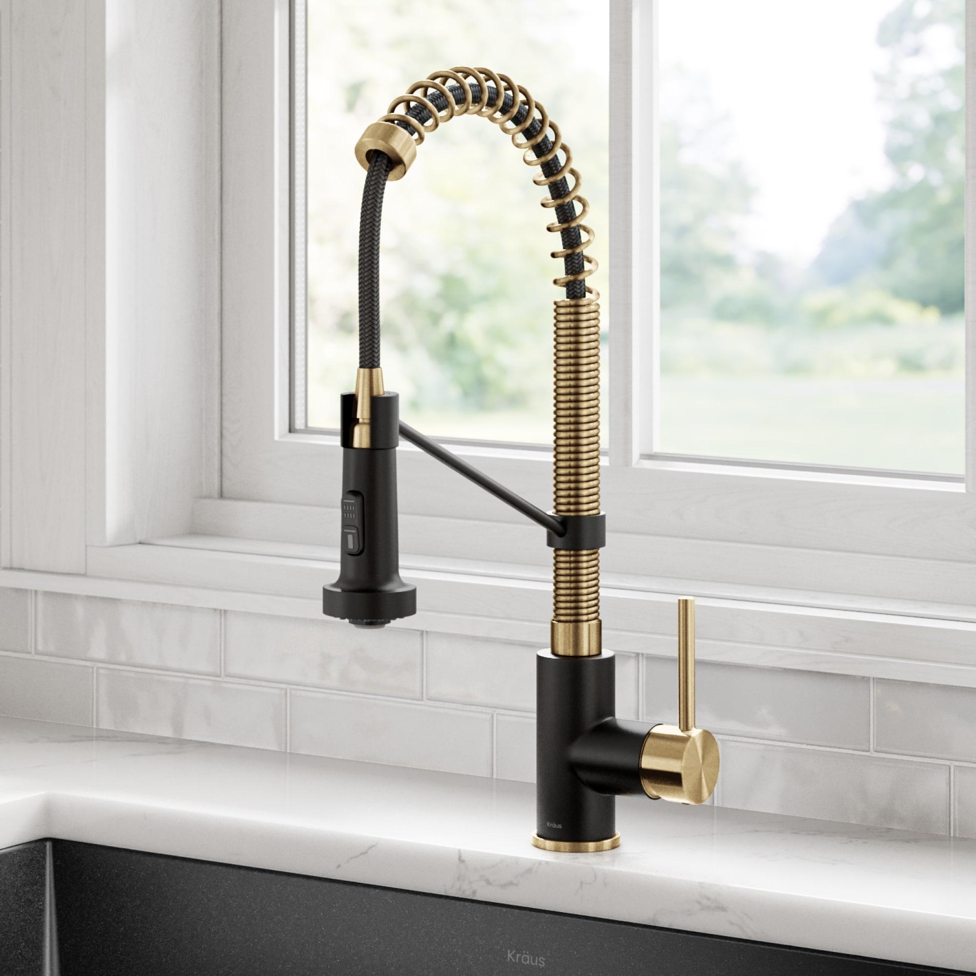 KRAUS Bolden Commercial Style 2-Function Single Handle Pull Down Kitchen Faucet