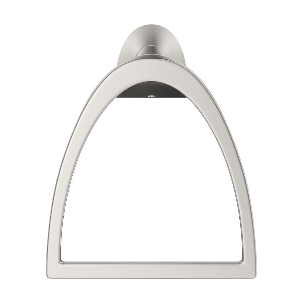 Pfister Karci Towel Ring, Hand Towel Holder for Bathroom, Wall-Mounted, Screw-In, Spot Defense Brushed Nickel Finish, BRBKA0GS