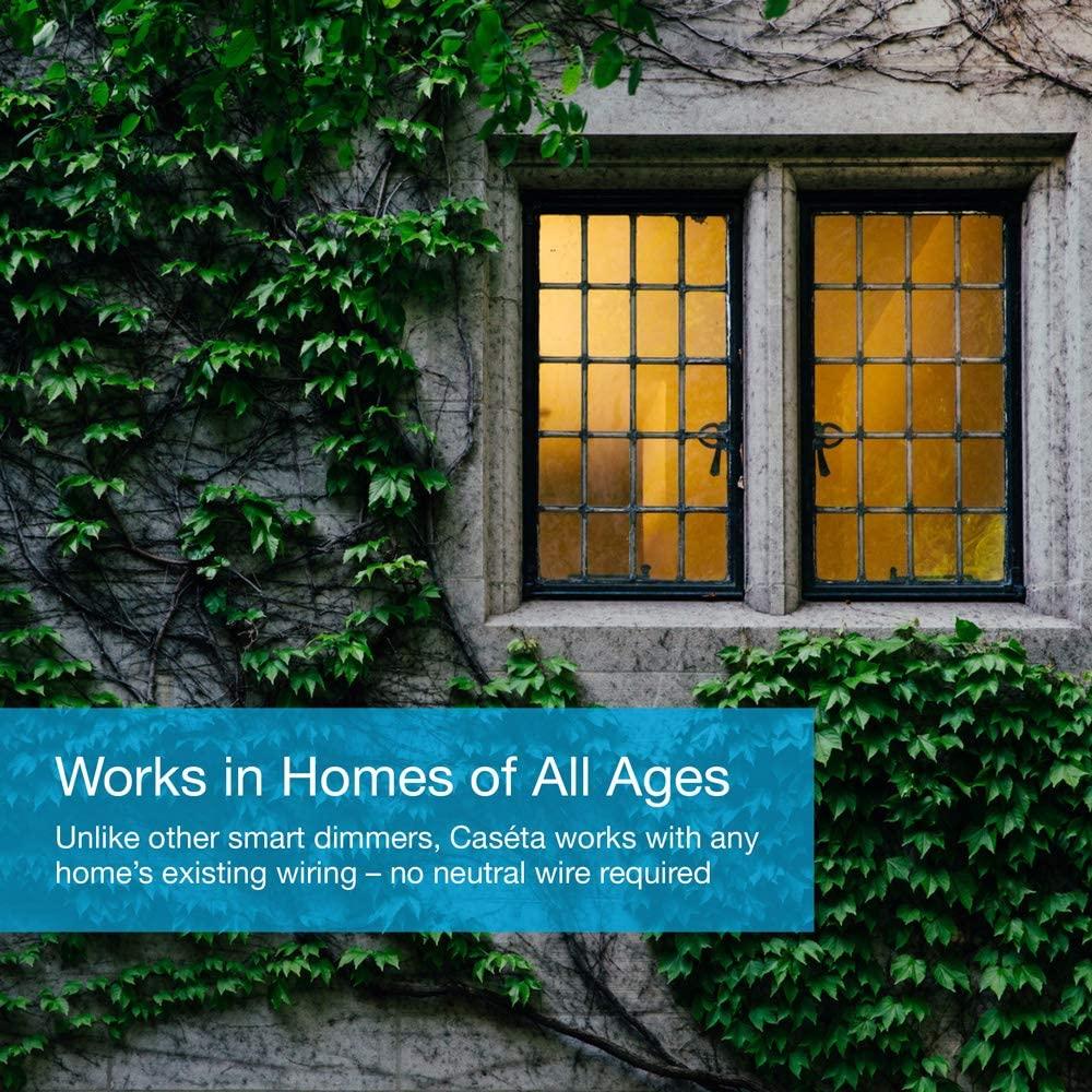 Lutron Caseta White 150 W Touch Smart-Enabled Dimmer Switch 1 pk