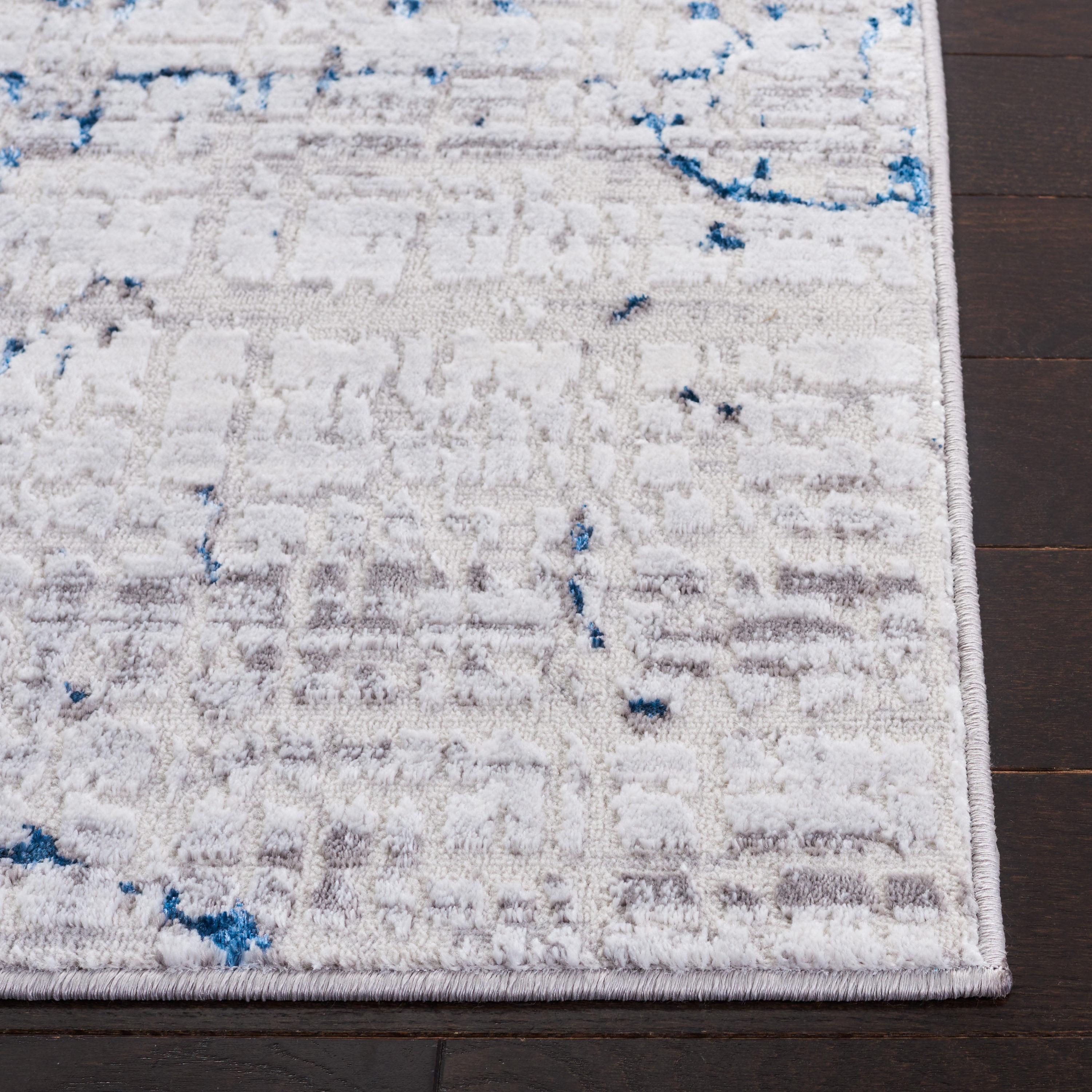 Amelia ALA248 Power Loomed Area Rug - Grey/Blue - 6'7"x6'7" - Safavieh.