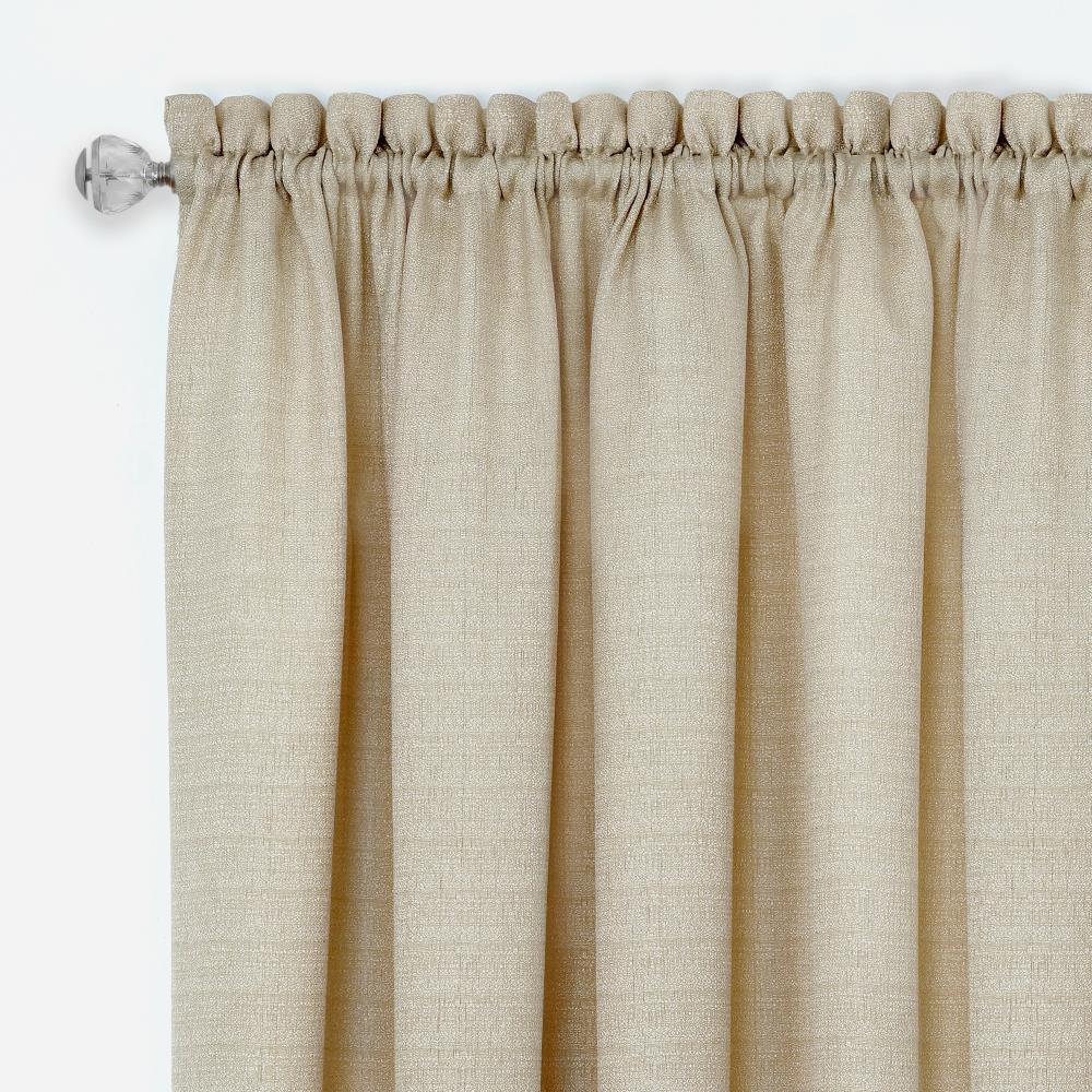 Kate Aurora 2 Pack Shabby Linen Farmhouse Sheer Flax Window Curtains - 52 in. W x 84 in. L, Taupe