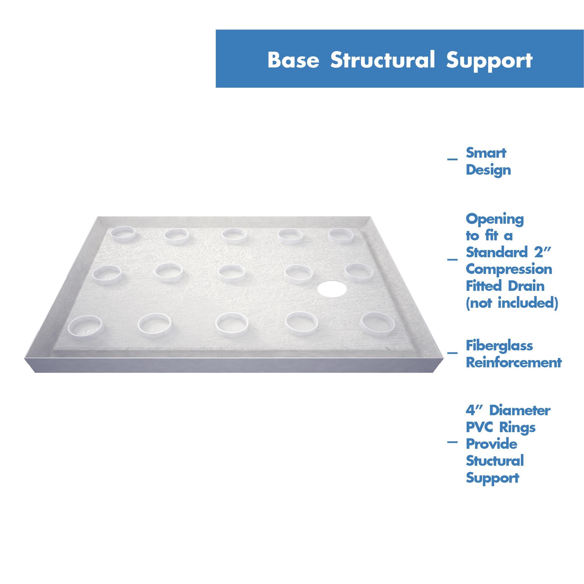 SlimLine 60" x 30" Single Threshold Shower Base
