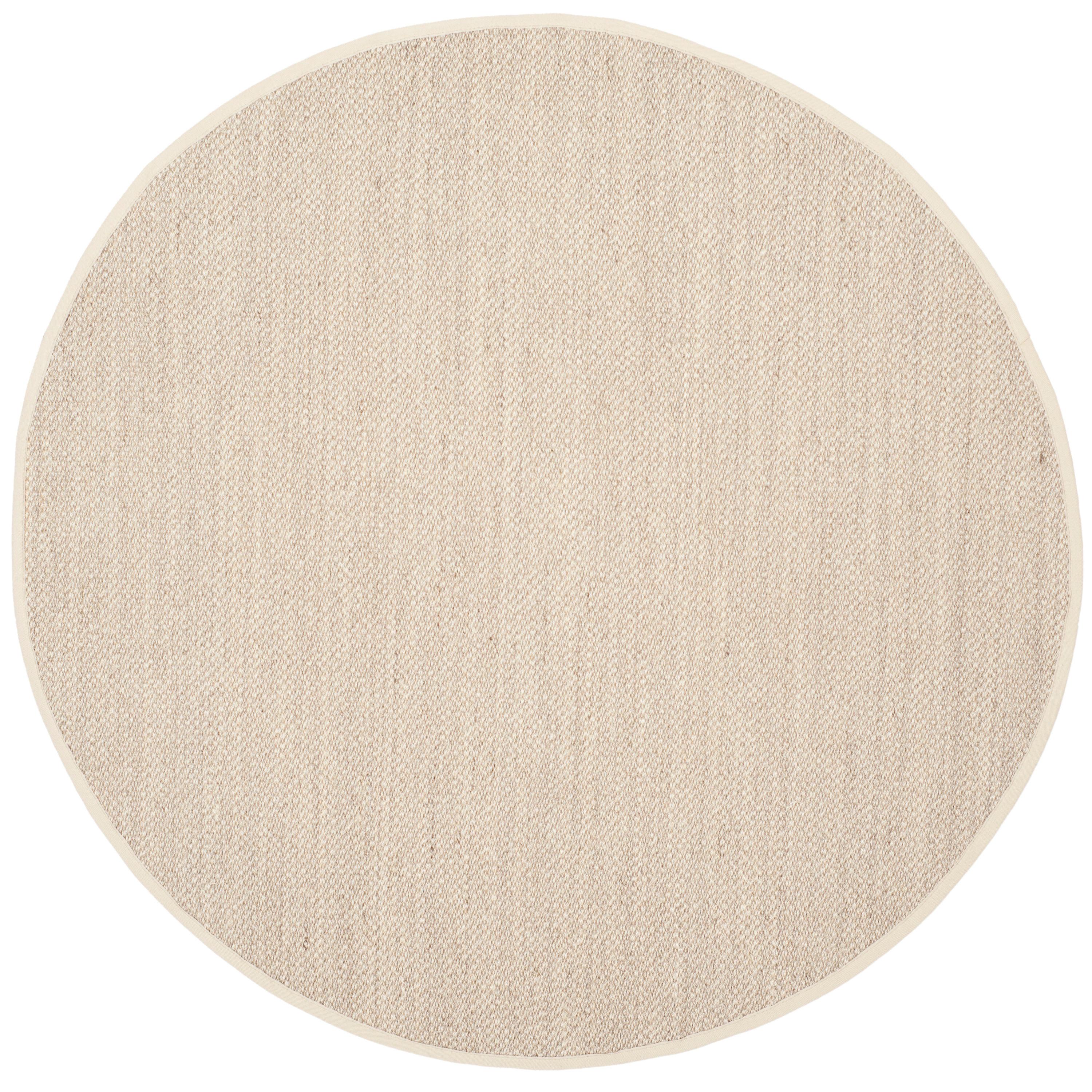 Natural Fiber NF143 Power Loomed Indoor Area Rug - Marble/Beige - 6' Round - Safavieh