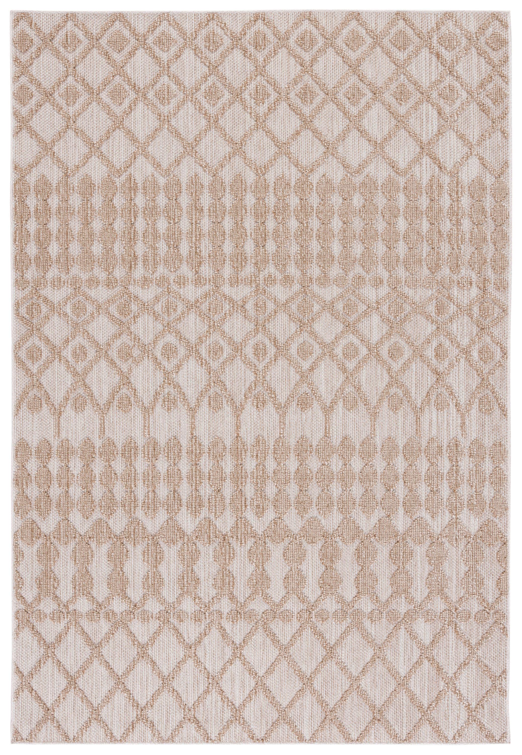 Global GLB206 Power Loomed Indoor/Outdoor Area Rug - Beige/Brown - 9'x12' - Safavieh