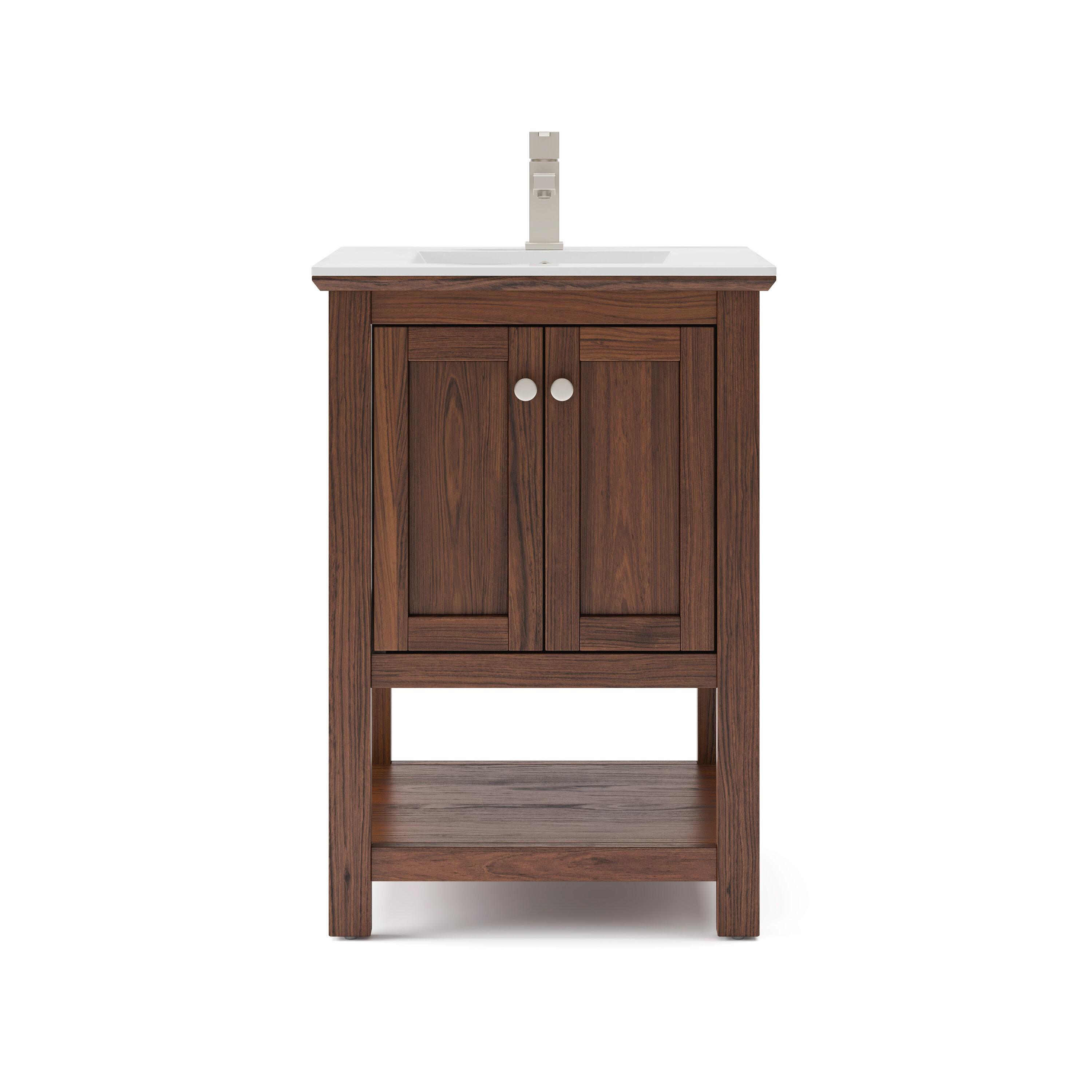 Manchester 24" Freestanding Single Sink Bathroom Vanity with Integrated Sink (Faucet Not Included)