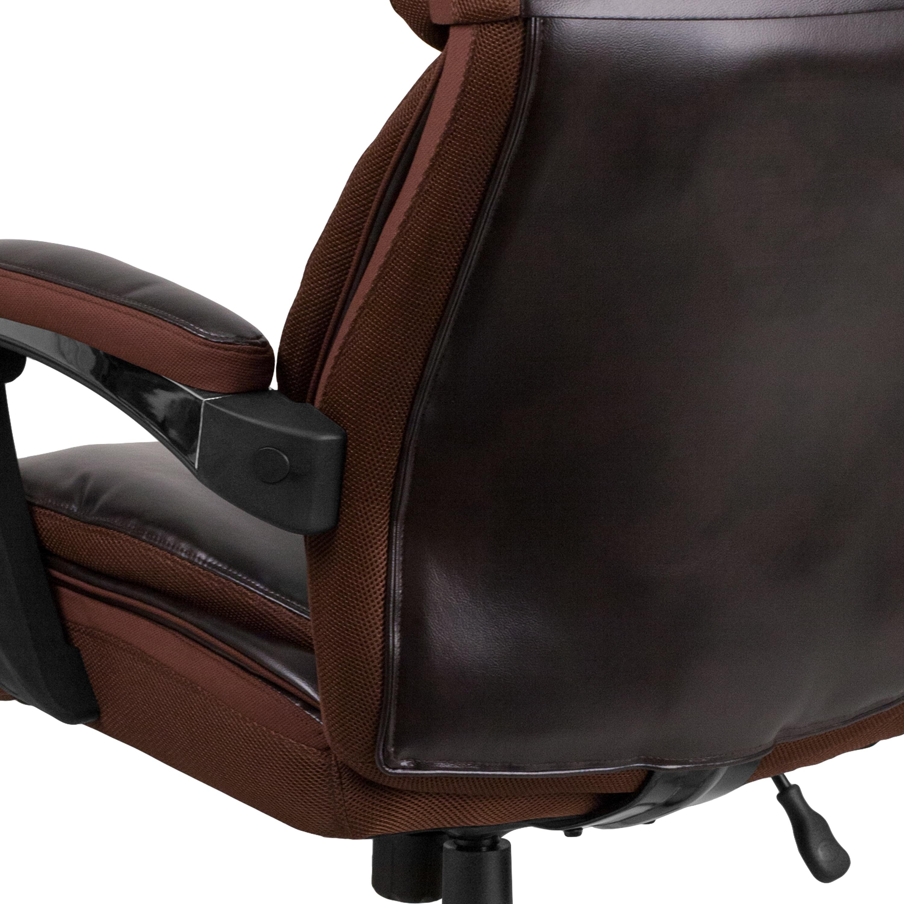 Flash Furniture Esmeralda Big & Tall LeatherSoft Ergonomic Office Chair with Headrest and Armrests