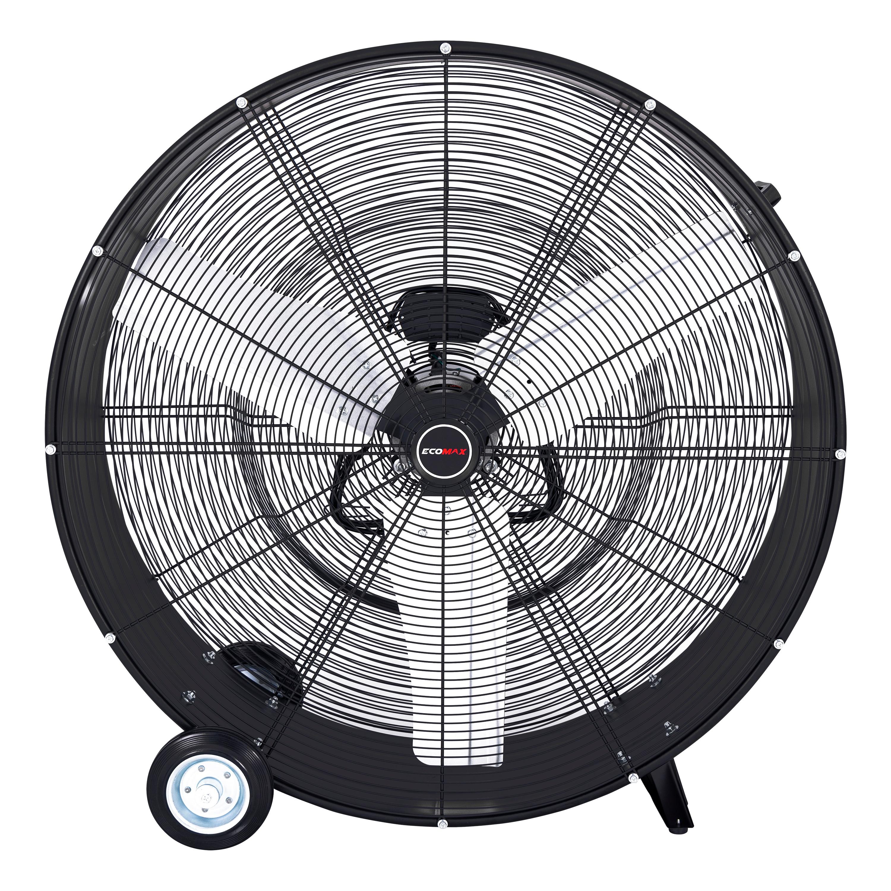 EcoMax 36-inch Black High Velocity Industrial Metal Drum Fan