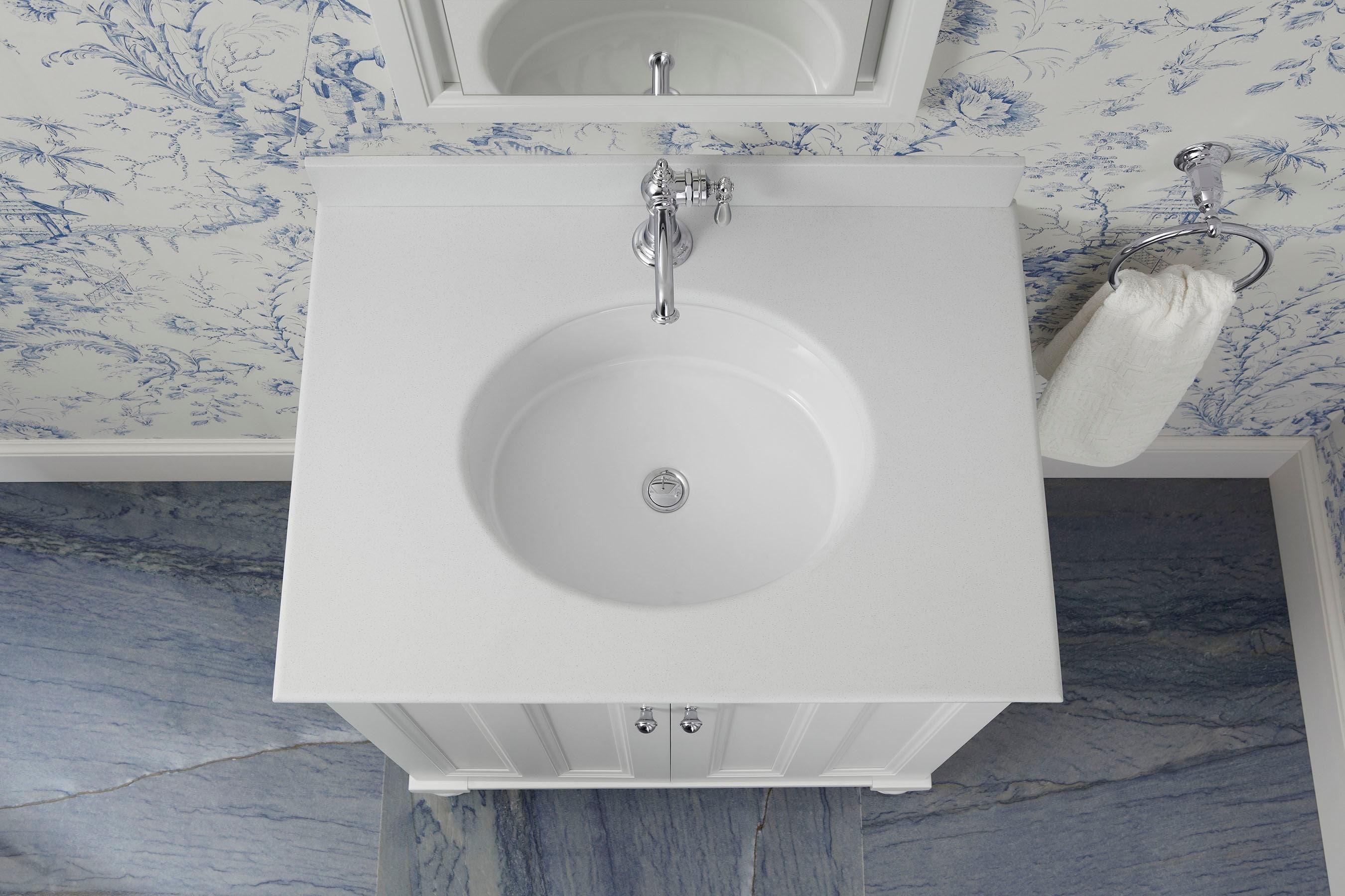 Verticyl Ceramic Oval Undermount Bathroom Sink with Overflow