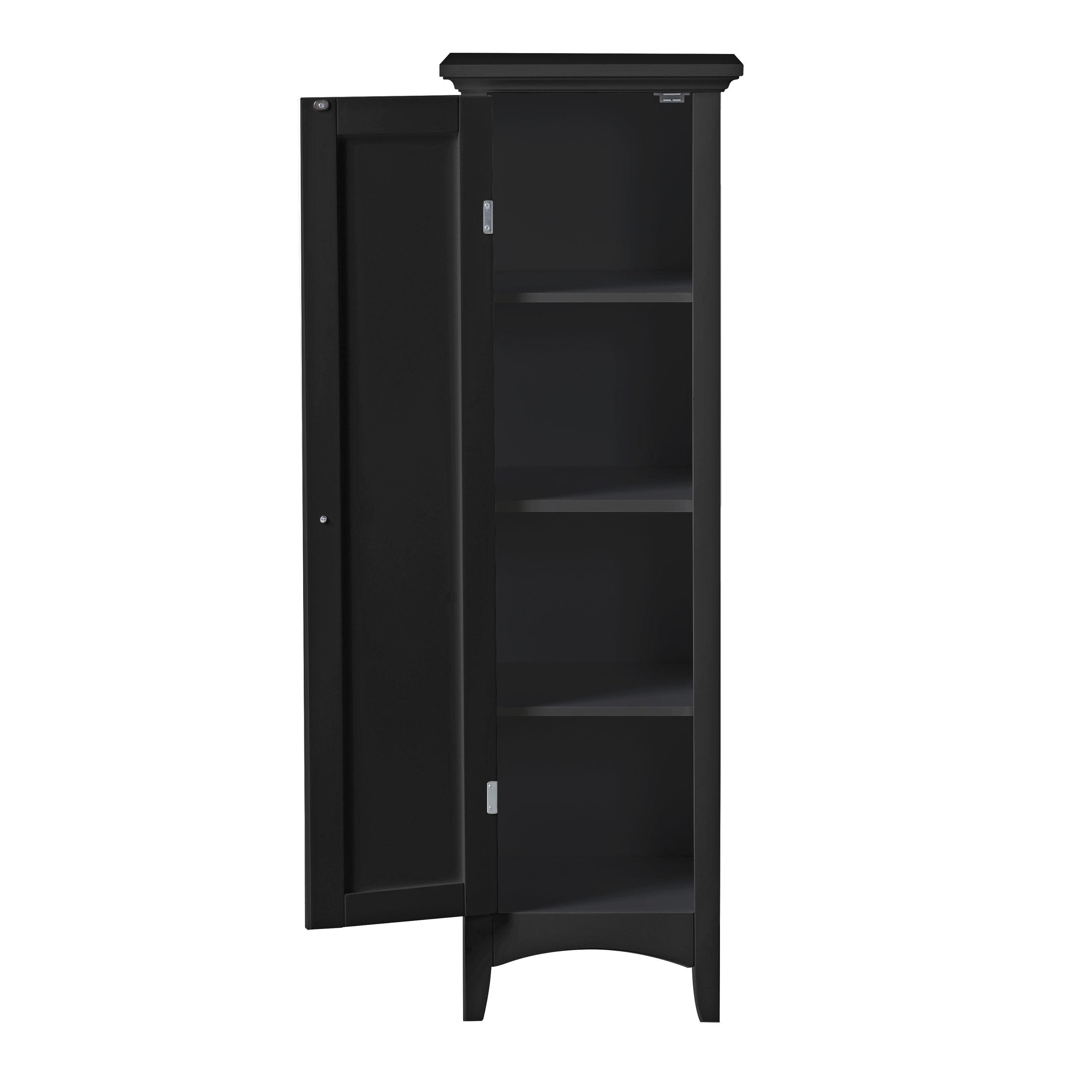 OS Home & Office One Door Kitchen Storage Pantry in Black