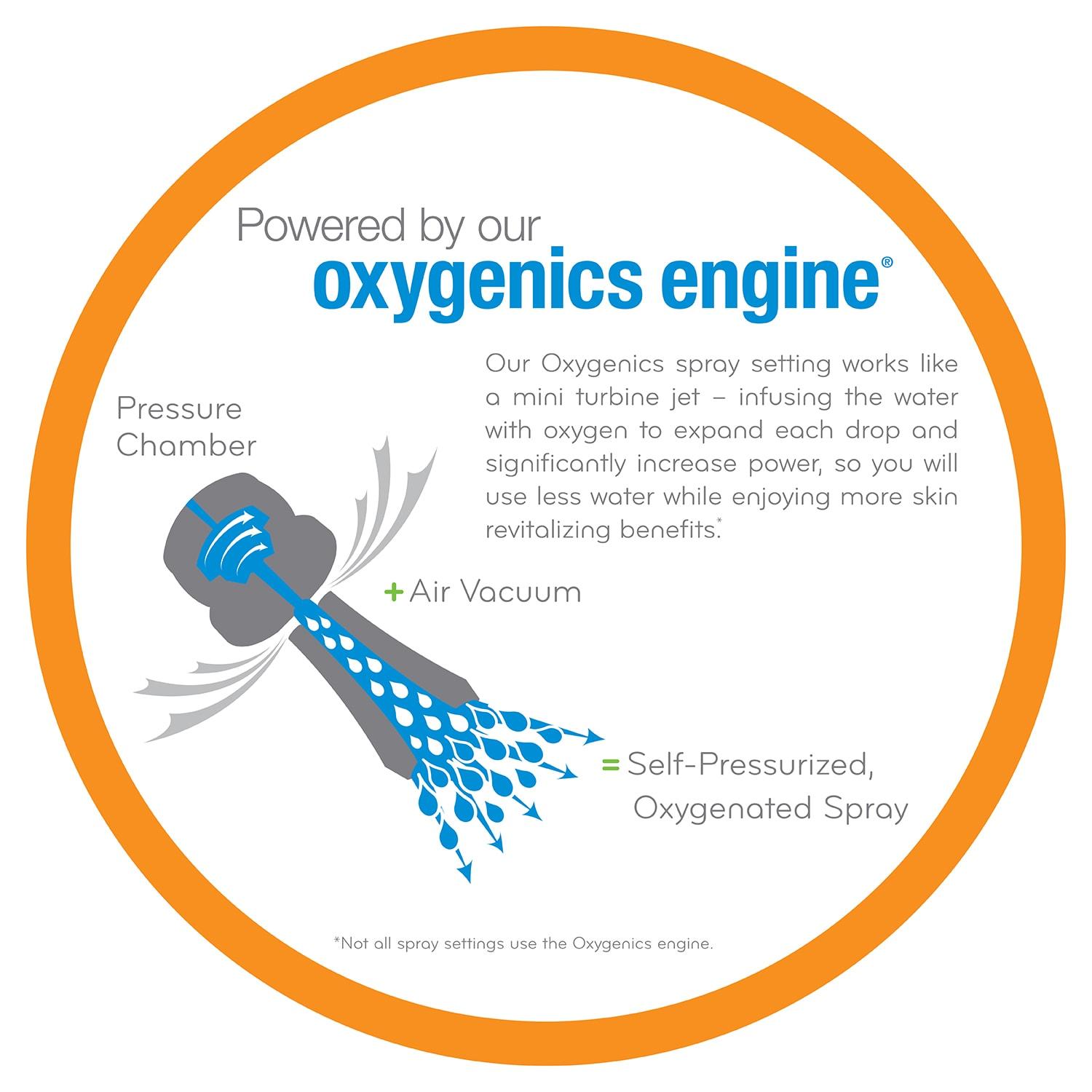 Oxygenics Amp Chrome Fixed Shower Head 1.8-GPM (6.8-LPM)