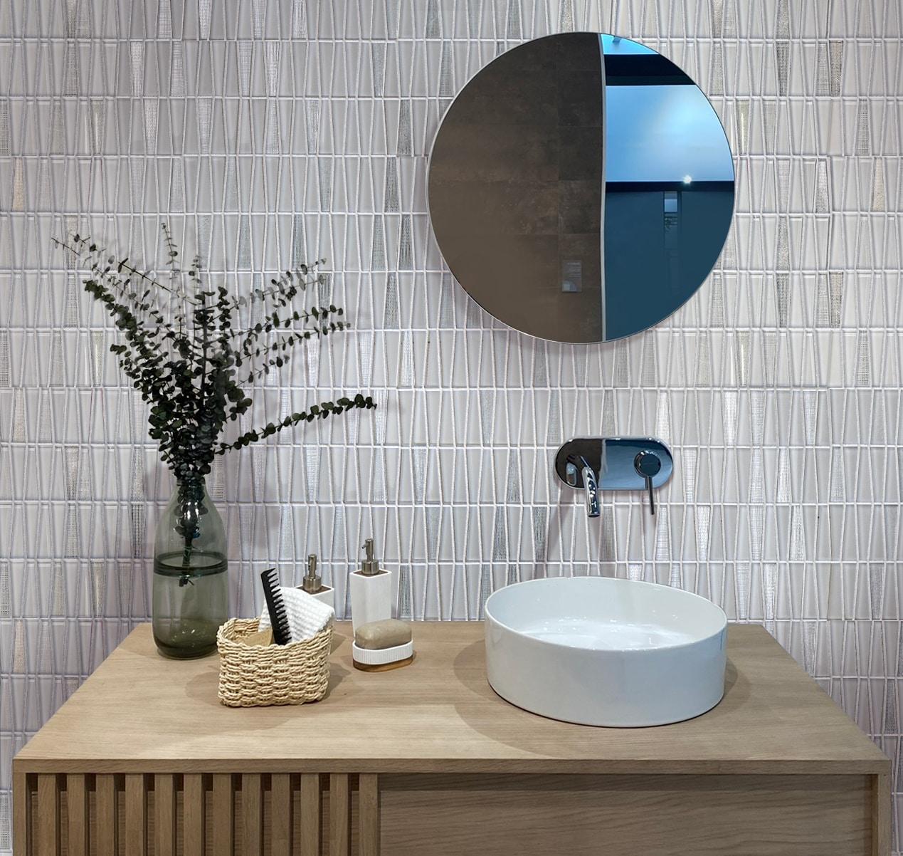 1" x 3" Glass Brick Joint Mosaic Wall and Floor Tile