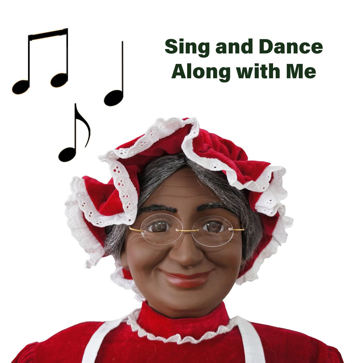 Fraser Hill Farm 58-in. Dancing African American Mrs. Claus Animatronic