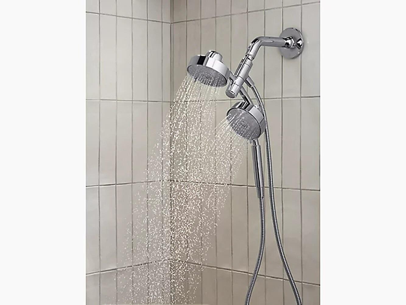 Kohler Purist® 2-In-1 Multifunction Shower Combo Kit, Showerhead and Handshower, Three Spray Settings