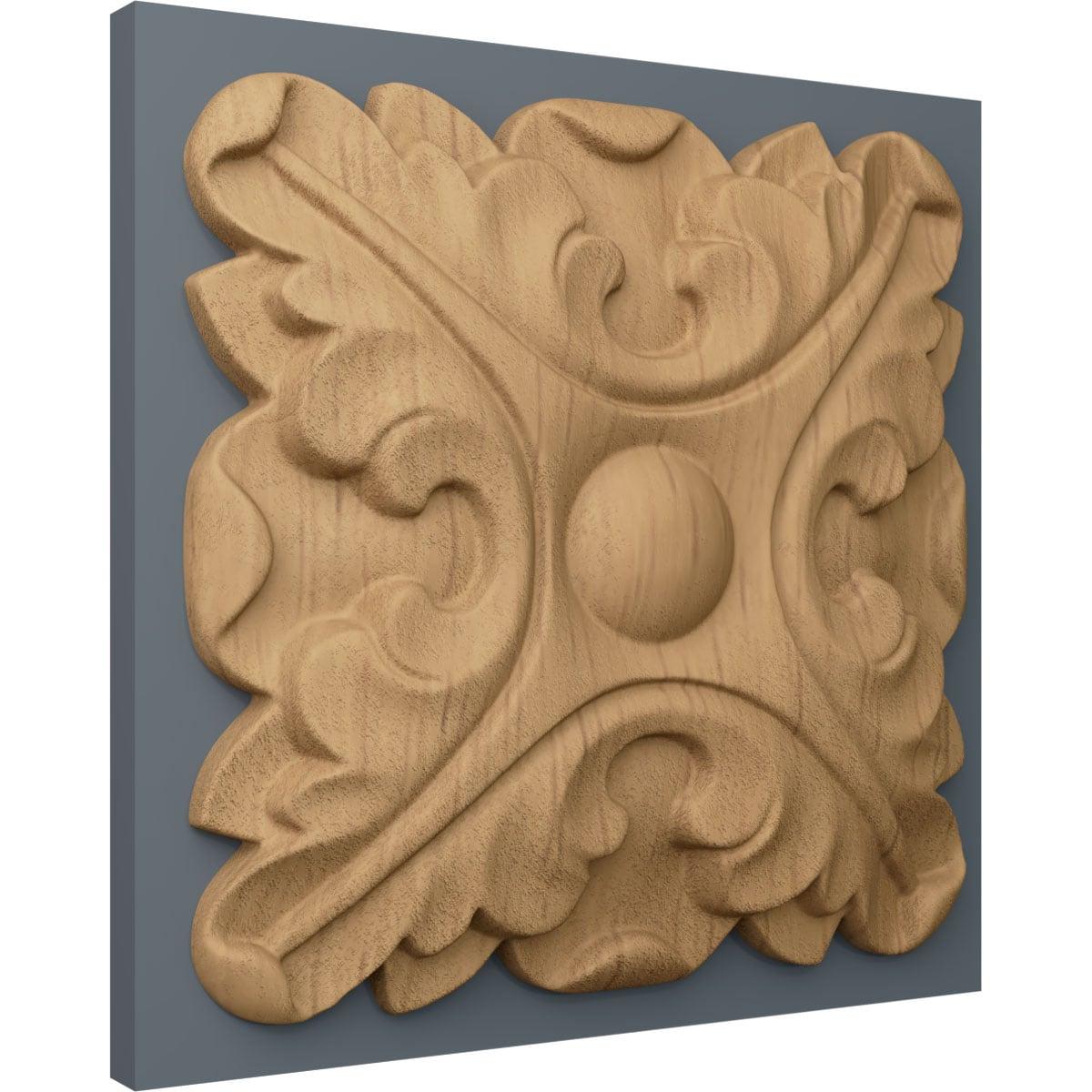 Acanthus H W D Wood Rosette Applique