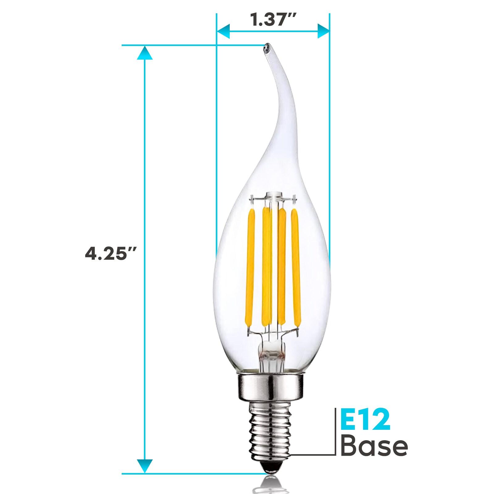 7 Watt (100 Watt Equivalent), CA11 LED, Dimmable, Natural White (3500K), E12/Candelabra Base