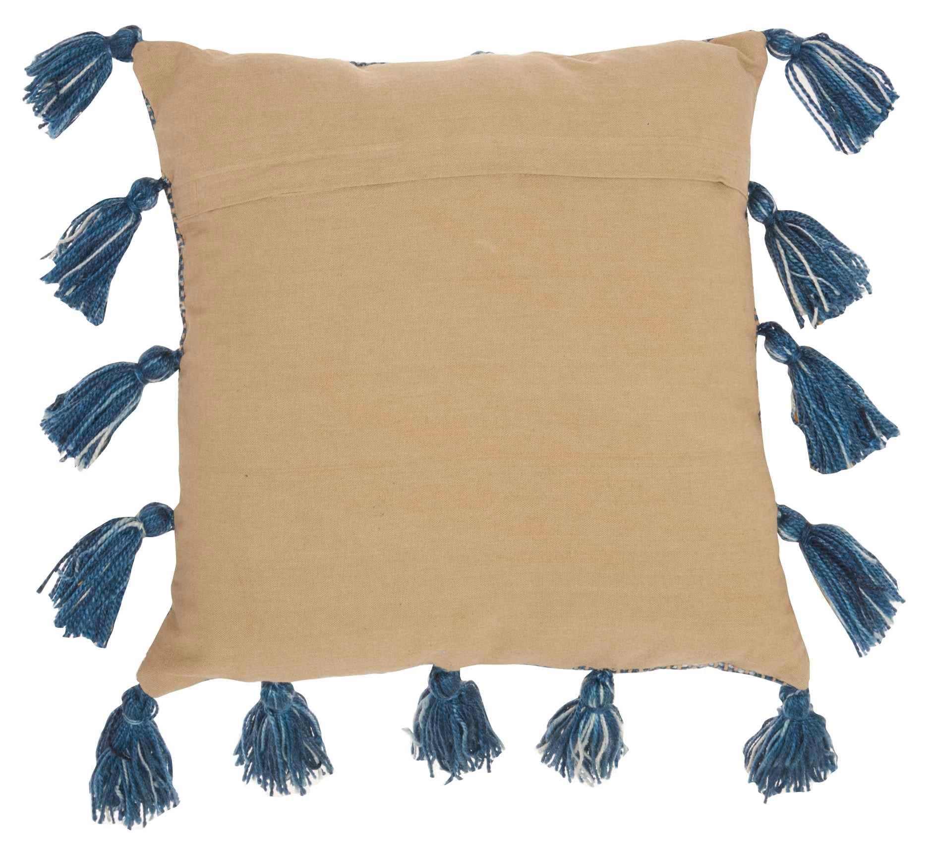 Mina Victory 18" Polyester Blend Throw Pillow With Tassels