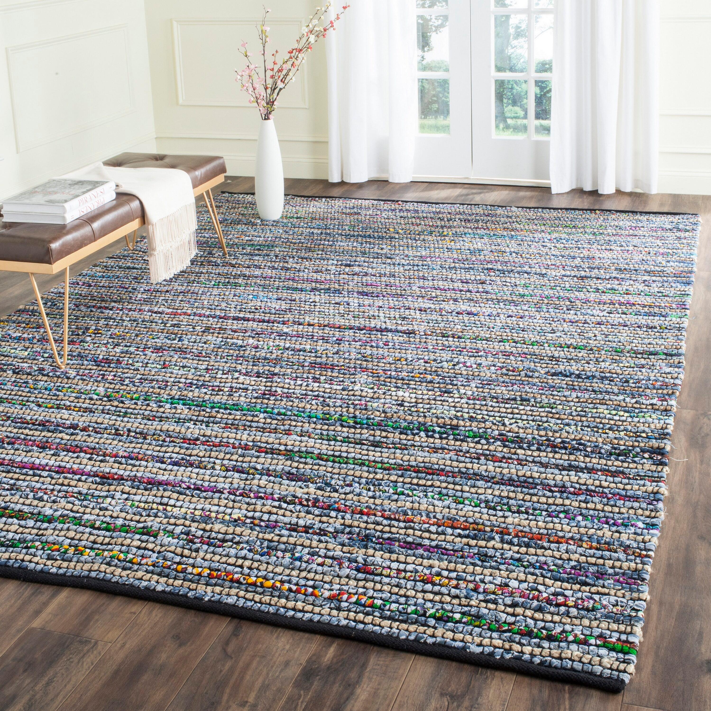 Cape Cod CAP364 Hand Woven Area Rug - Multi/Natural - 6'x6' - Safavieh.