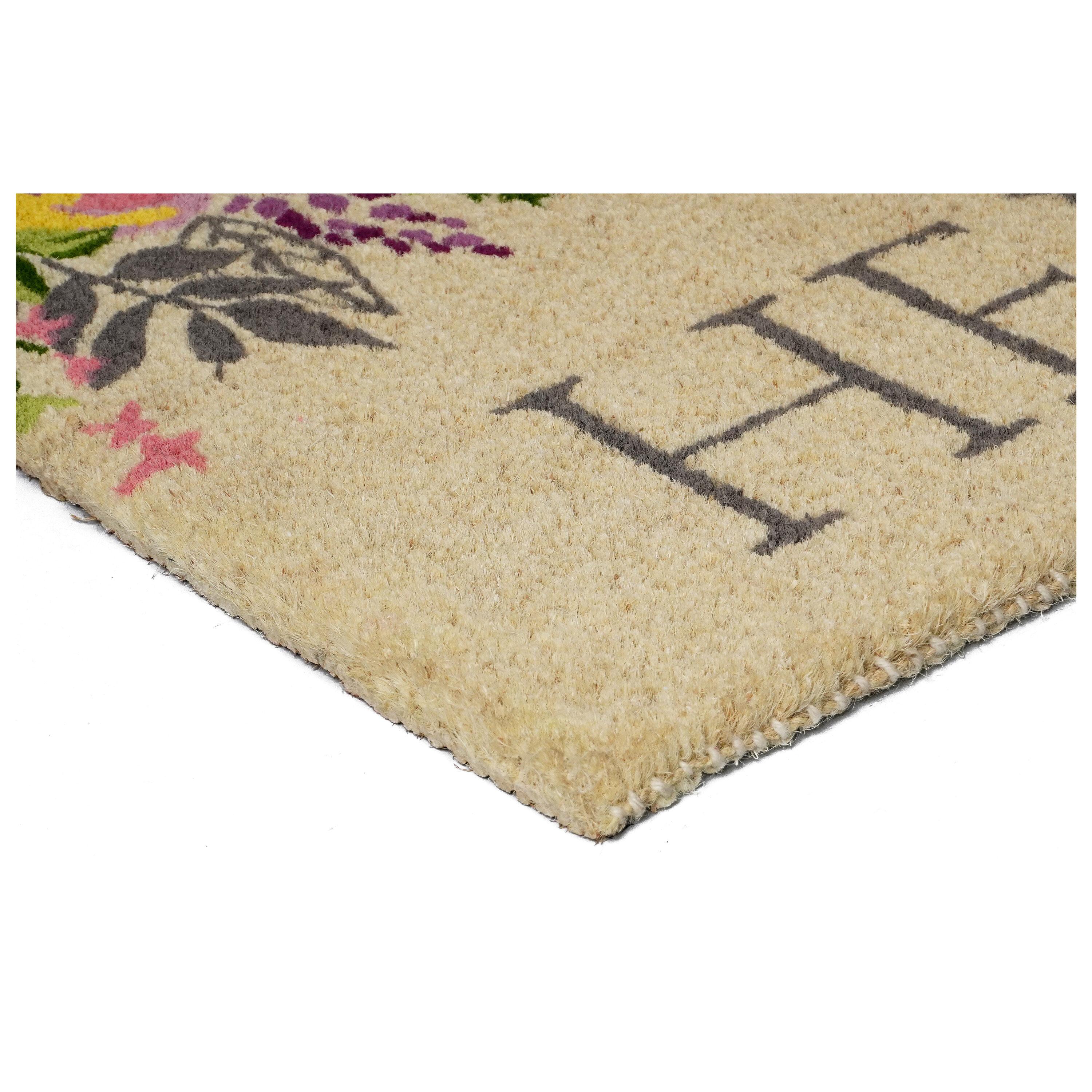 Calloway Mills 112902436 Blossoming Floral Hello Doormat 24" x 36"