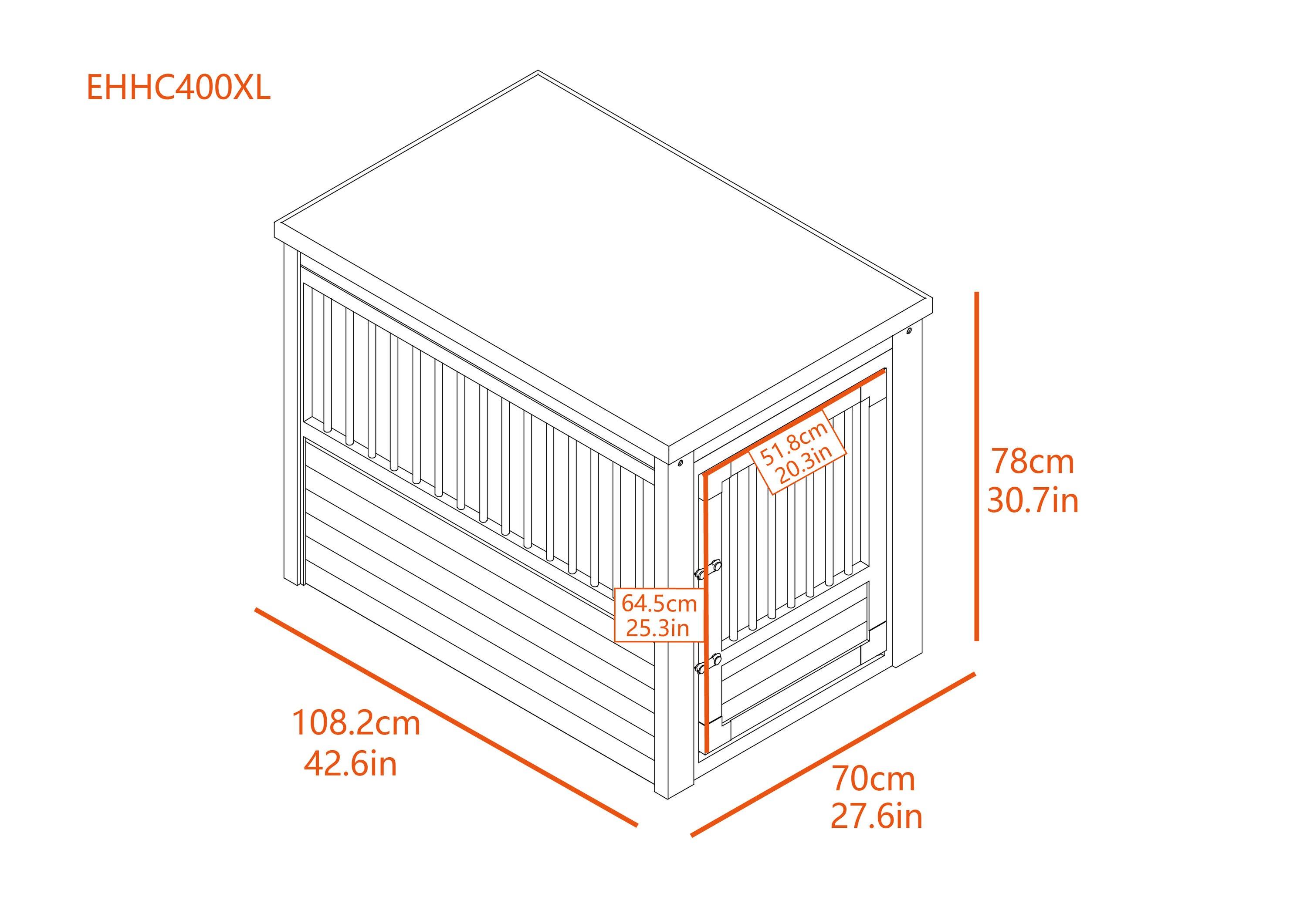 Extra Large Black ecoFLEX Dog Crate End Table