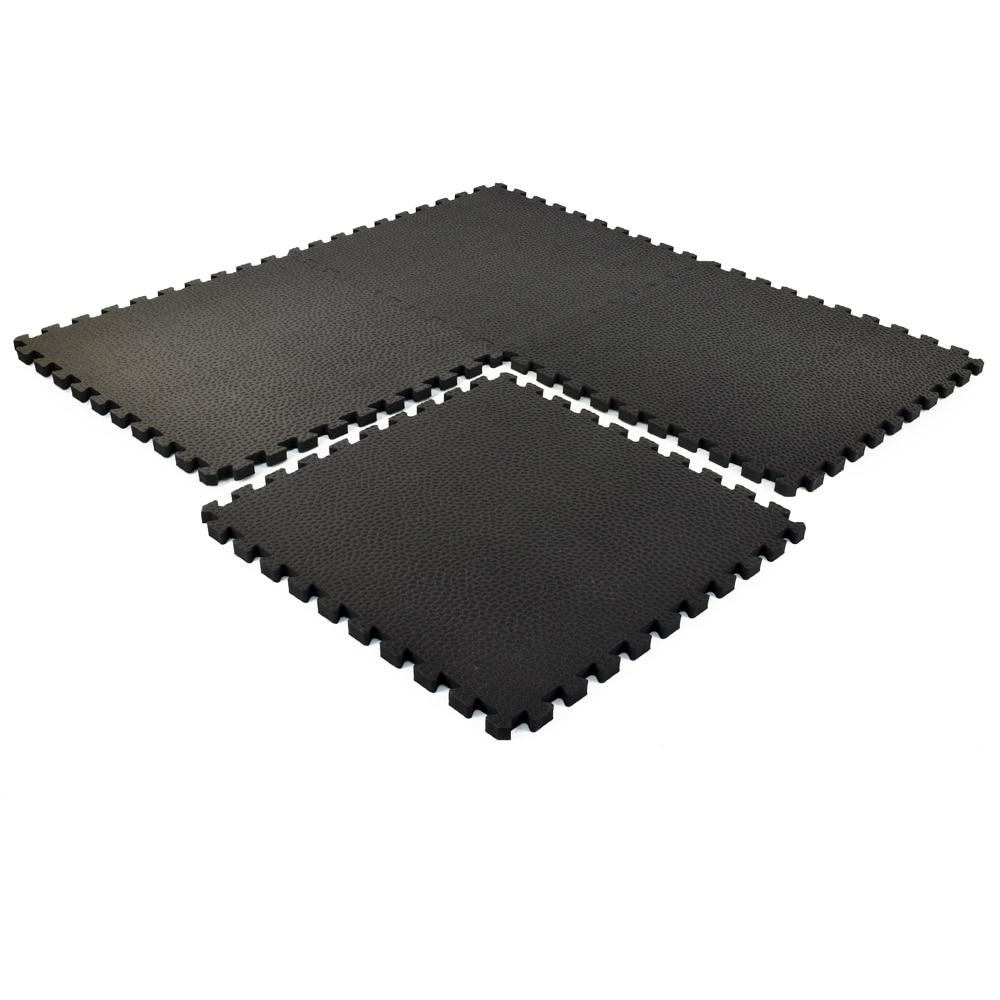 Greatmats Gym Floor Pebble Top Interlocking Foam Tiles Black 10 Pack 2 ft. x 2 ft. x 3/4 in.