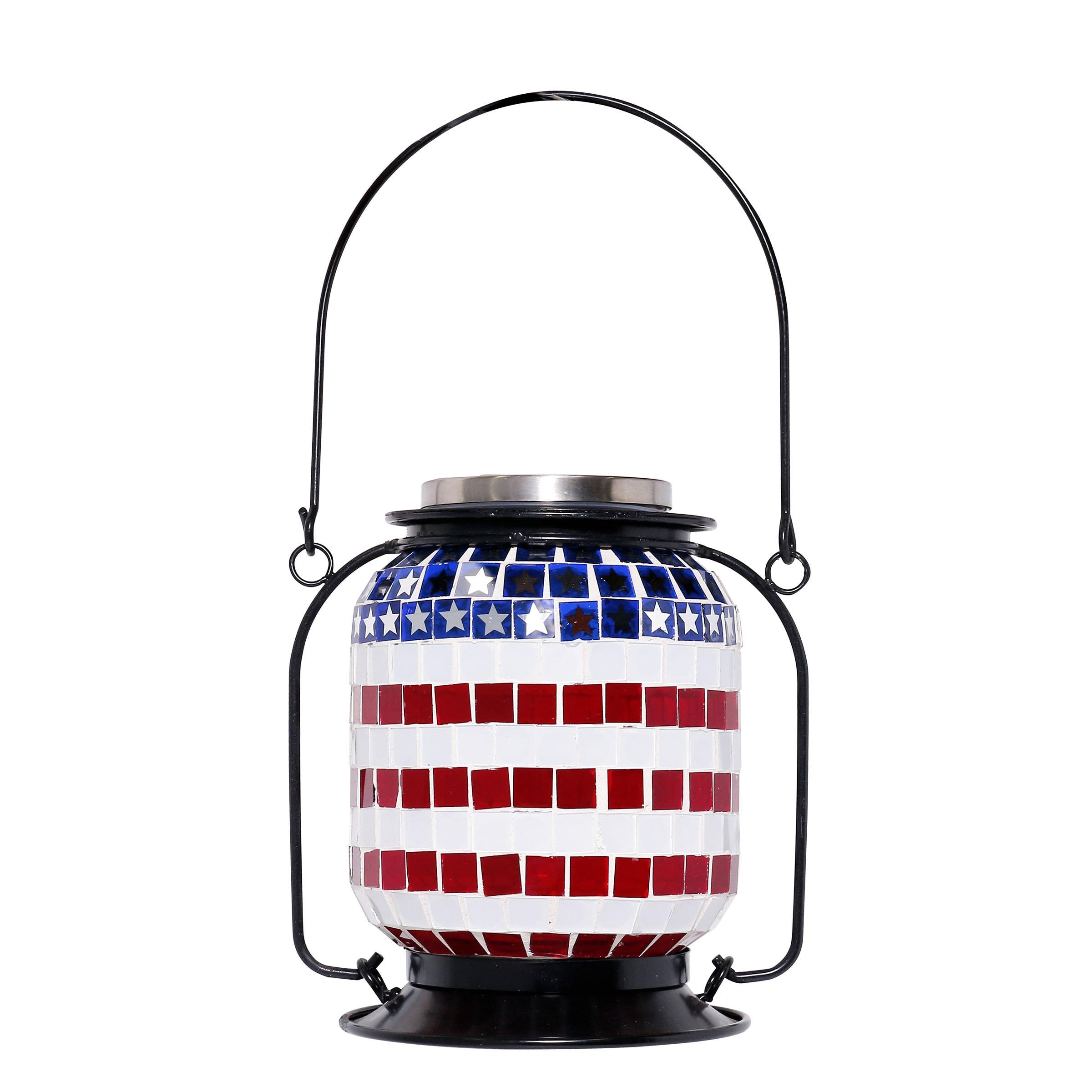 7'' Solar Powered Integrated LED Outdoor Lantern