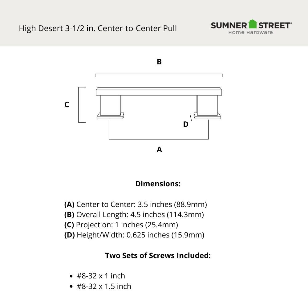 High Desert 3 1/2" Center to Center Bar Pull