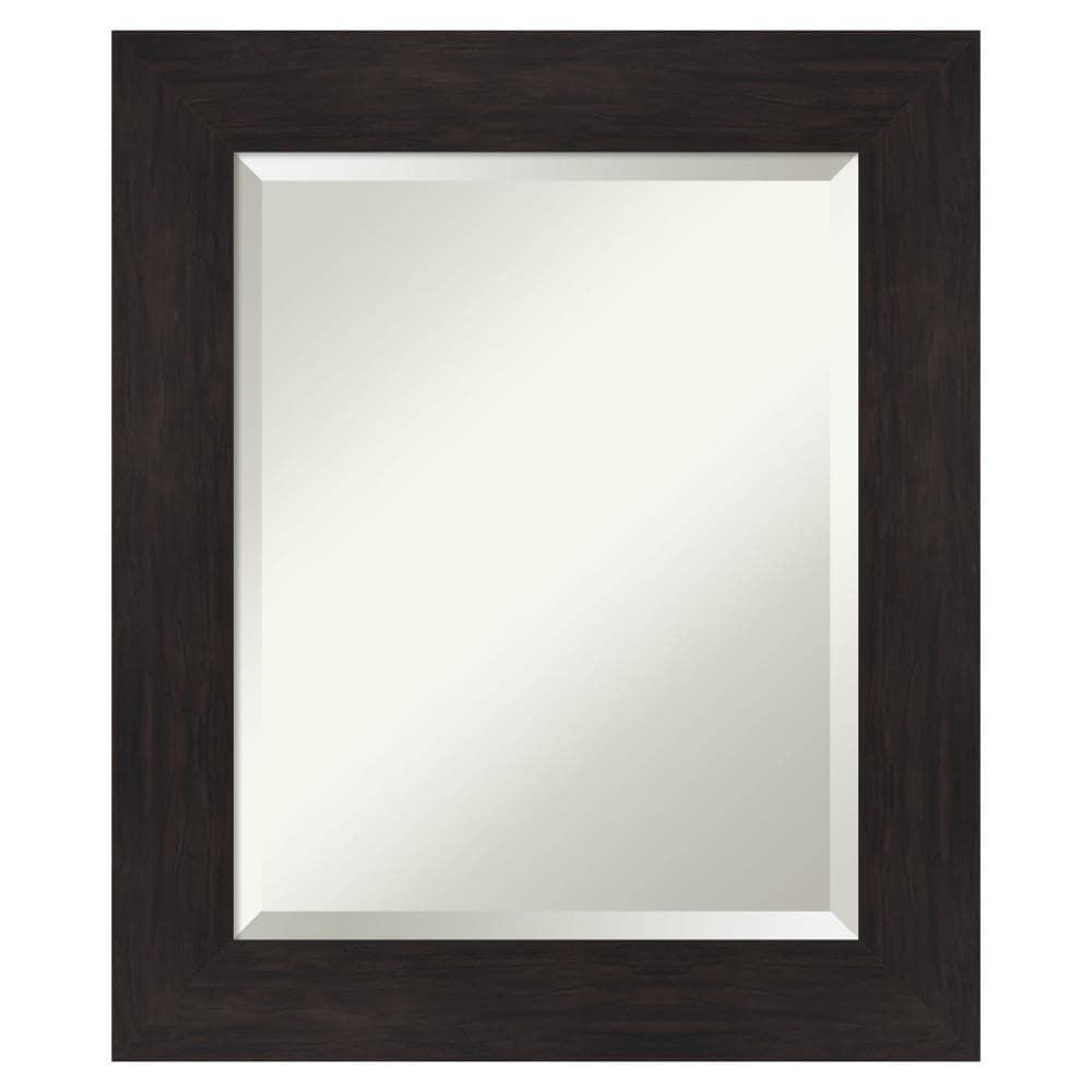 Amanti Art Furniture 21.38-Inches x 25.38-Inches Framed Rectangle Bathroom Vanity Mirror ( Espresso Brown )