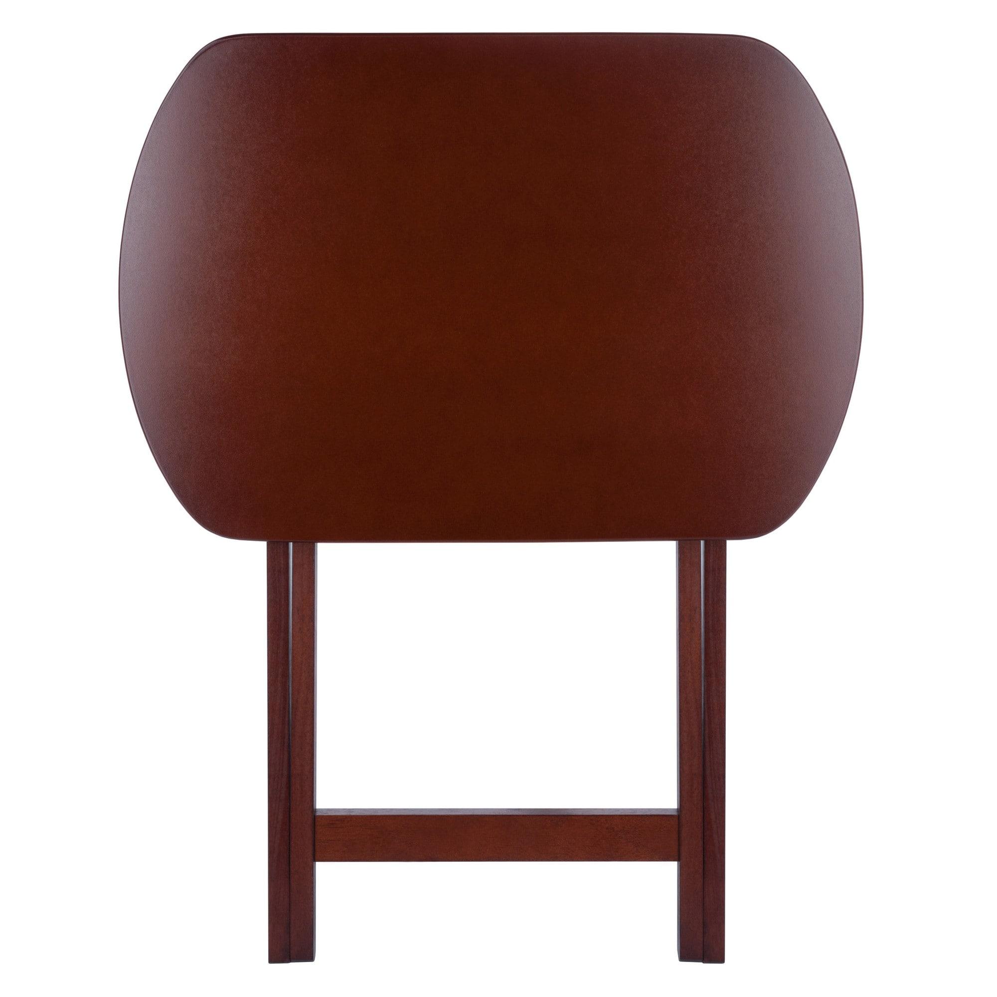 Winsome Corbett 5-Piece Oversize Snack Table Set, Walnut Finish